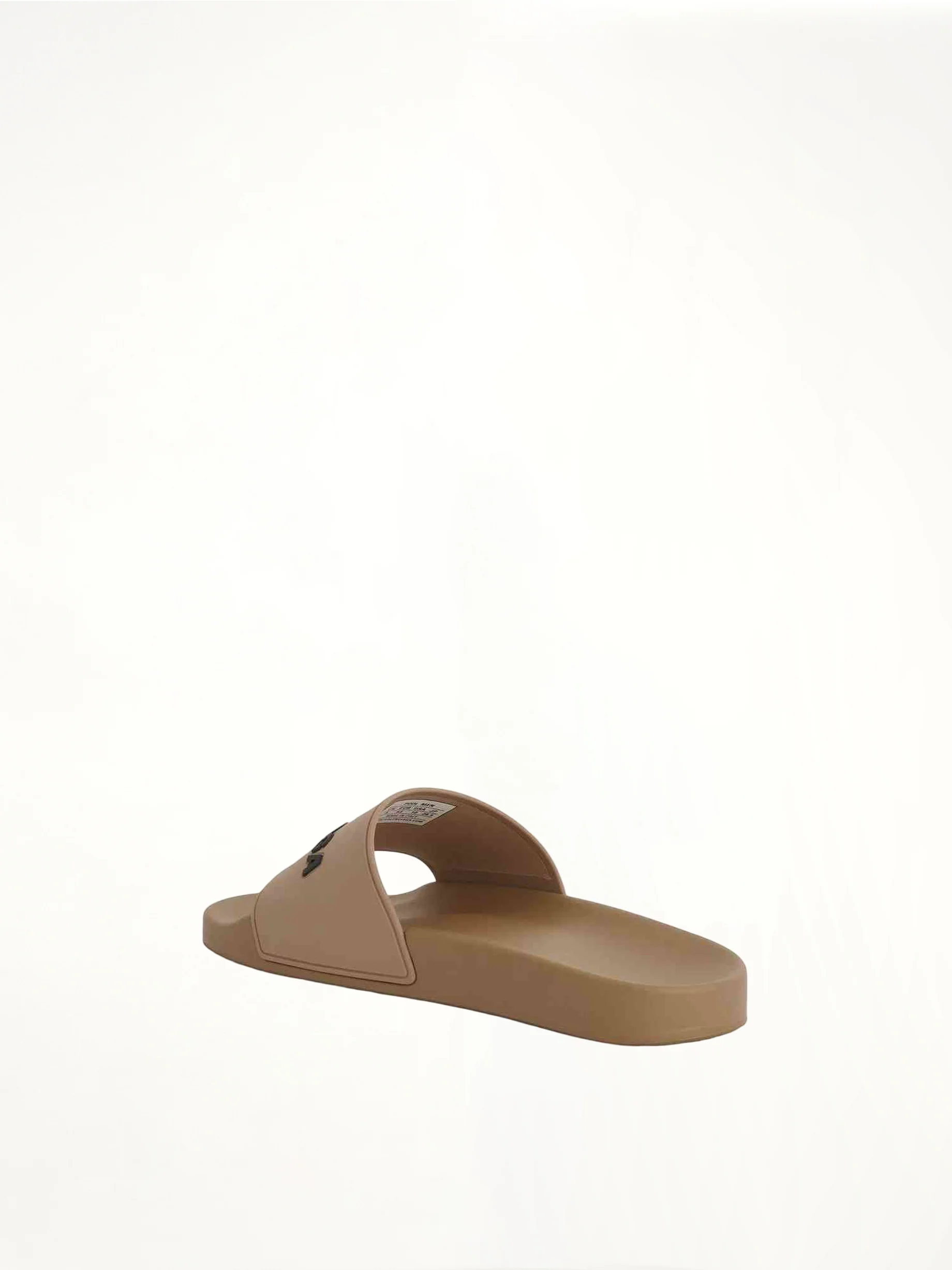 3D Logo Rubber Pool Slide Sandal in Beige/Black - Image 3