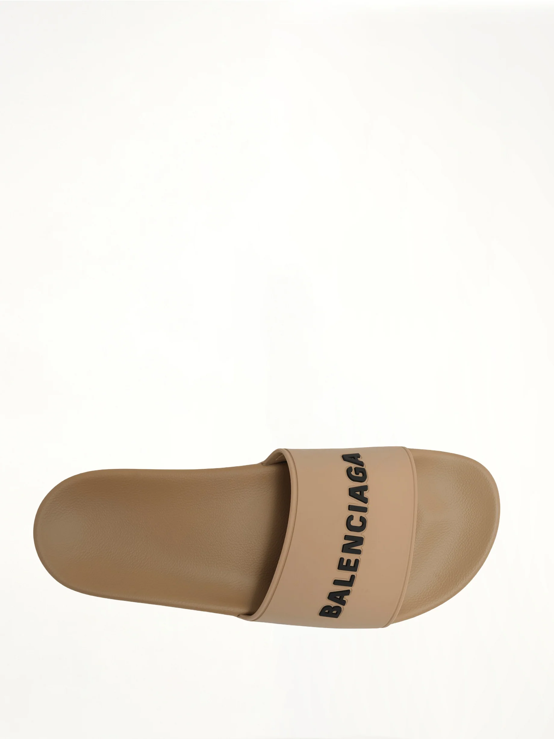 3D Logo Rubber Pool Slide Sandal in Beige/Black - Image 4