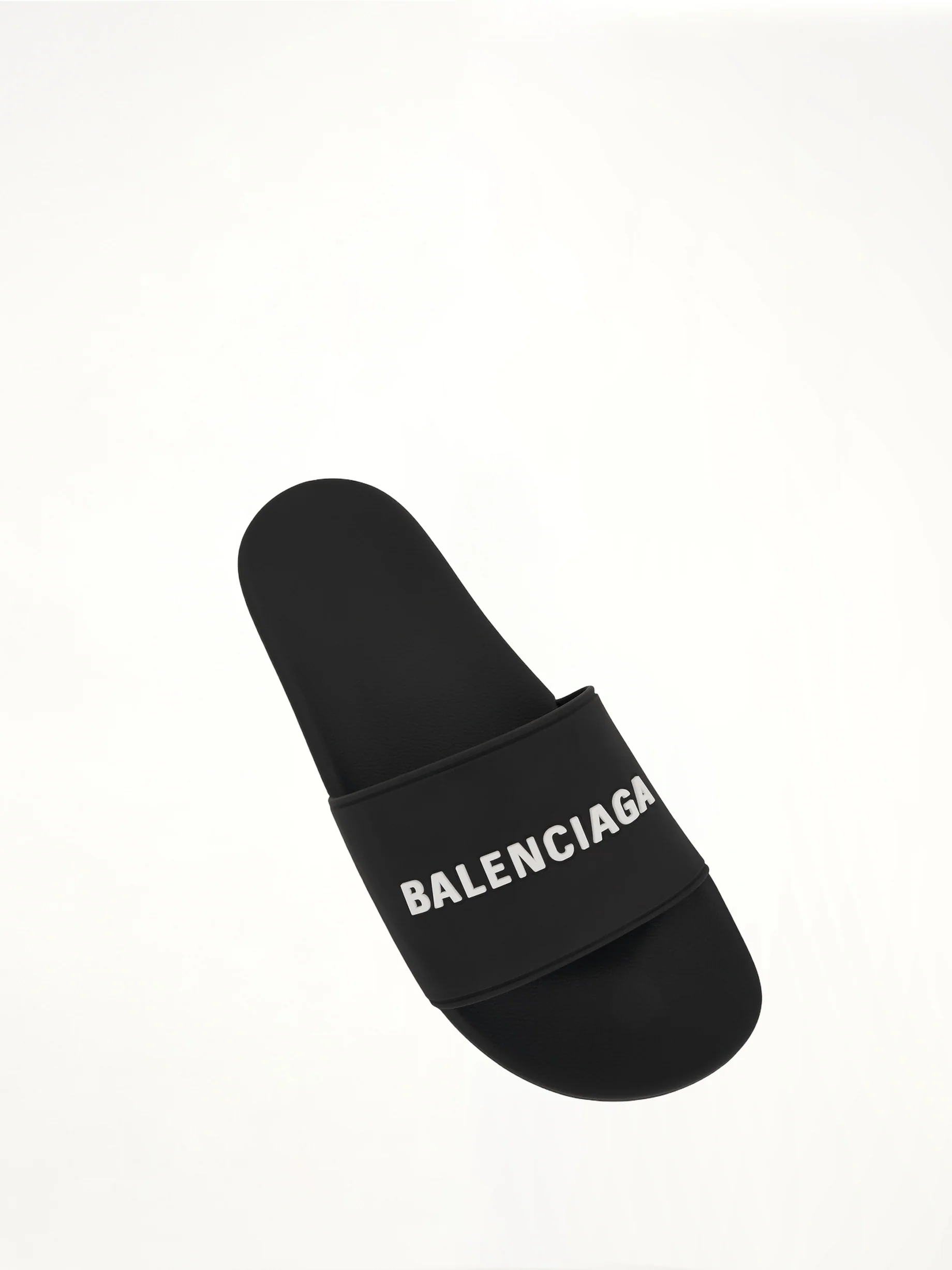 3D Logo Rubber Pool Slide Sandal in Black/White - Image 4