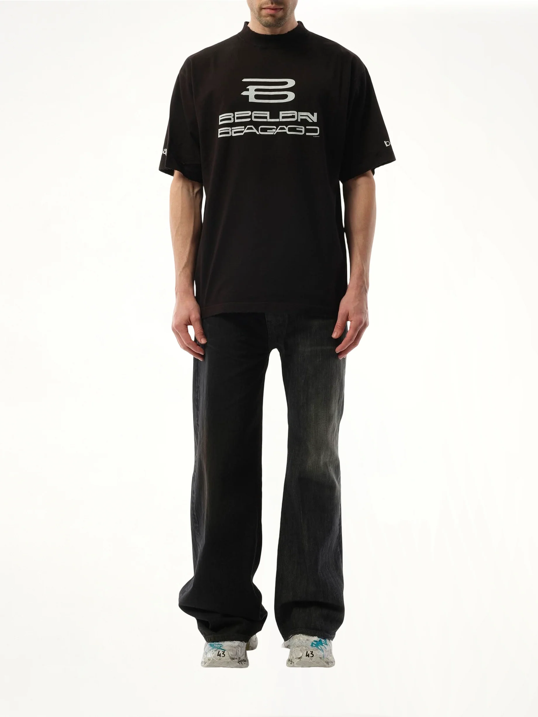 AI Generated Medium Fit T-Shirt in Black/White - Image 4