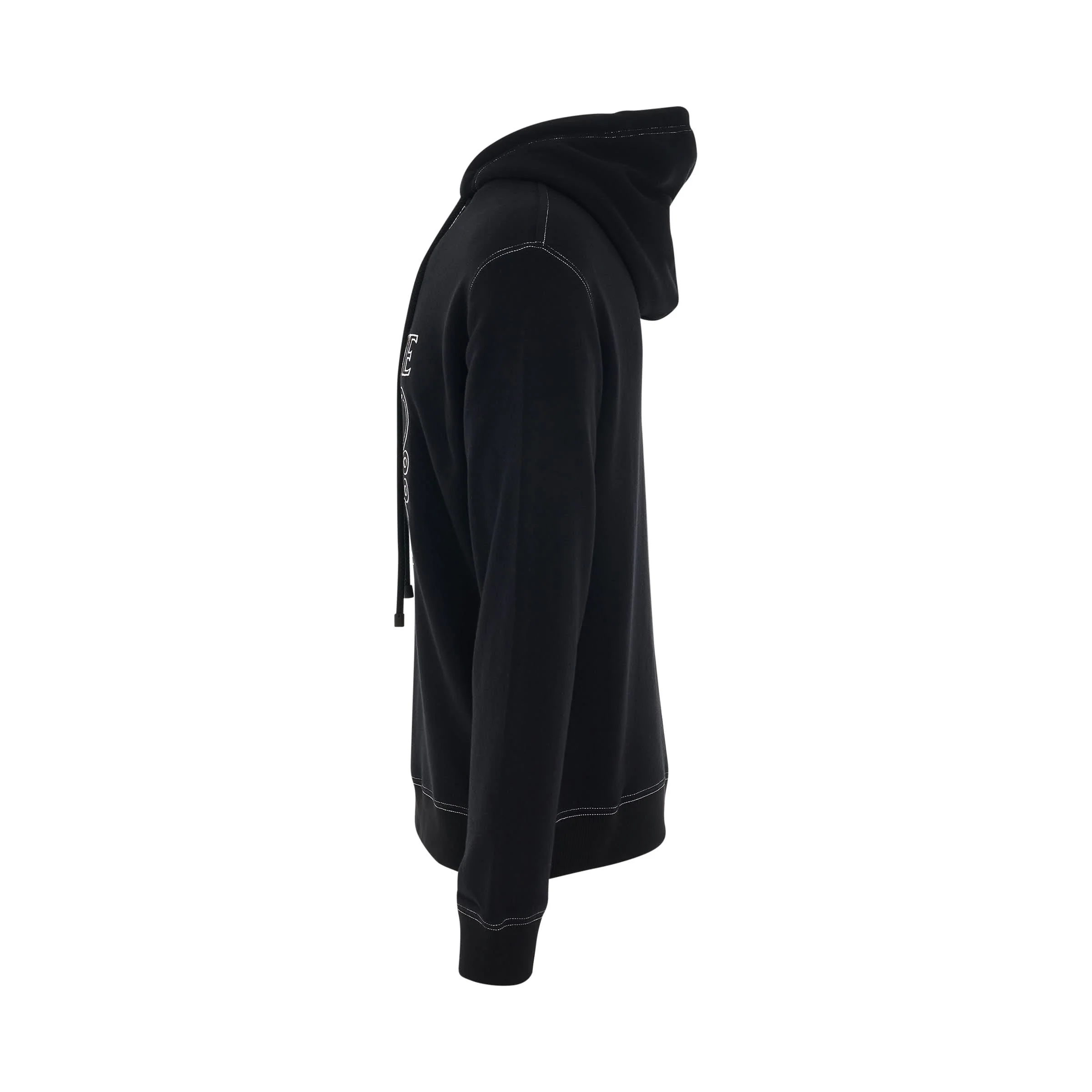 Anagram Hoodie in Black - Image 3