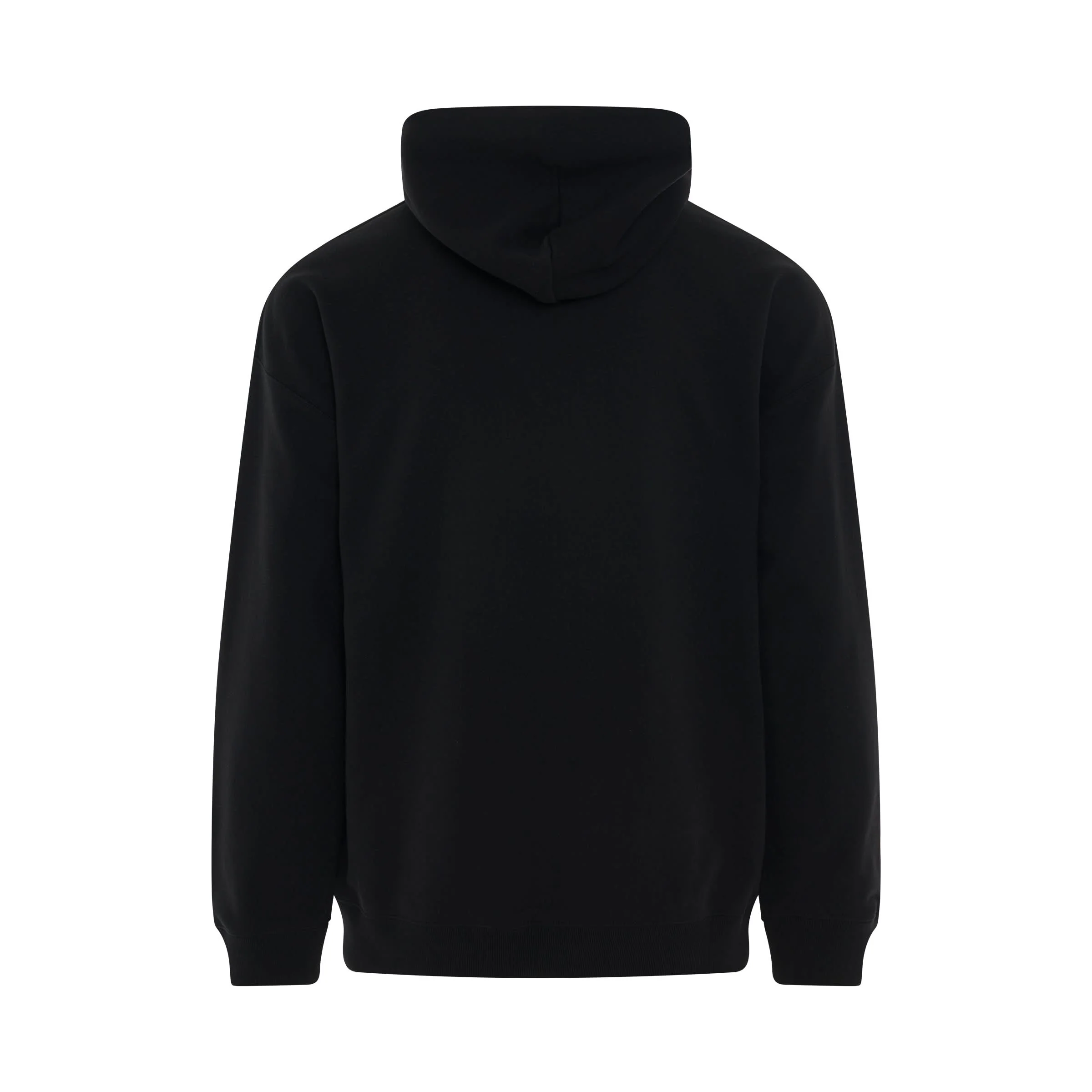 Anagram Leather Patch Cotton Hoodie in Black - Image 4