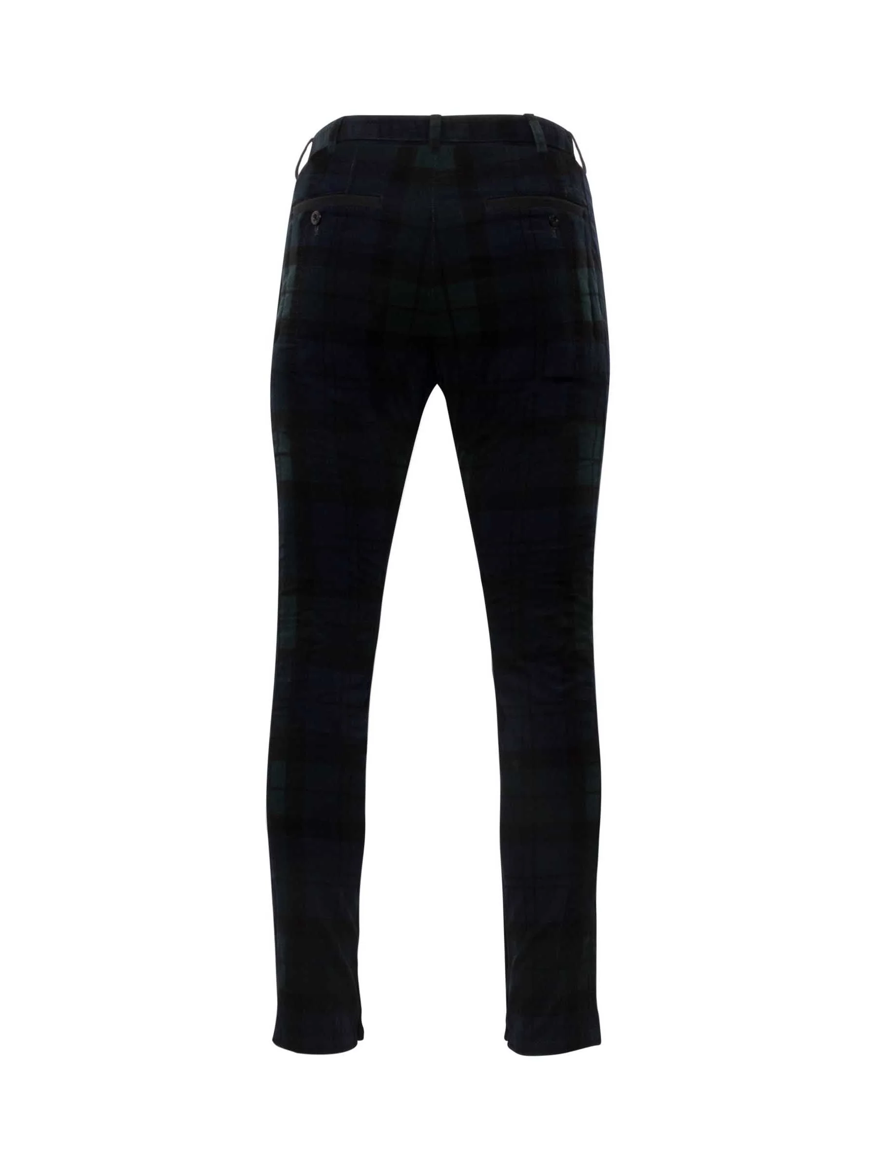 Check Corduroy Pants in Black - Image 4