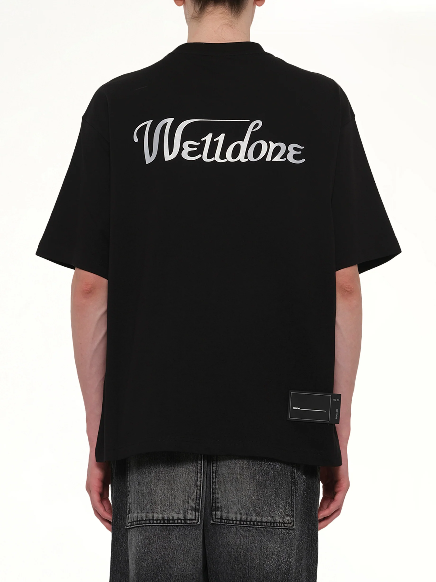 We11done Classic Logo T-Shirt in Black - Image 5
