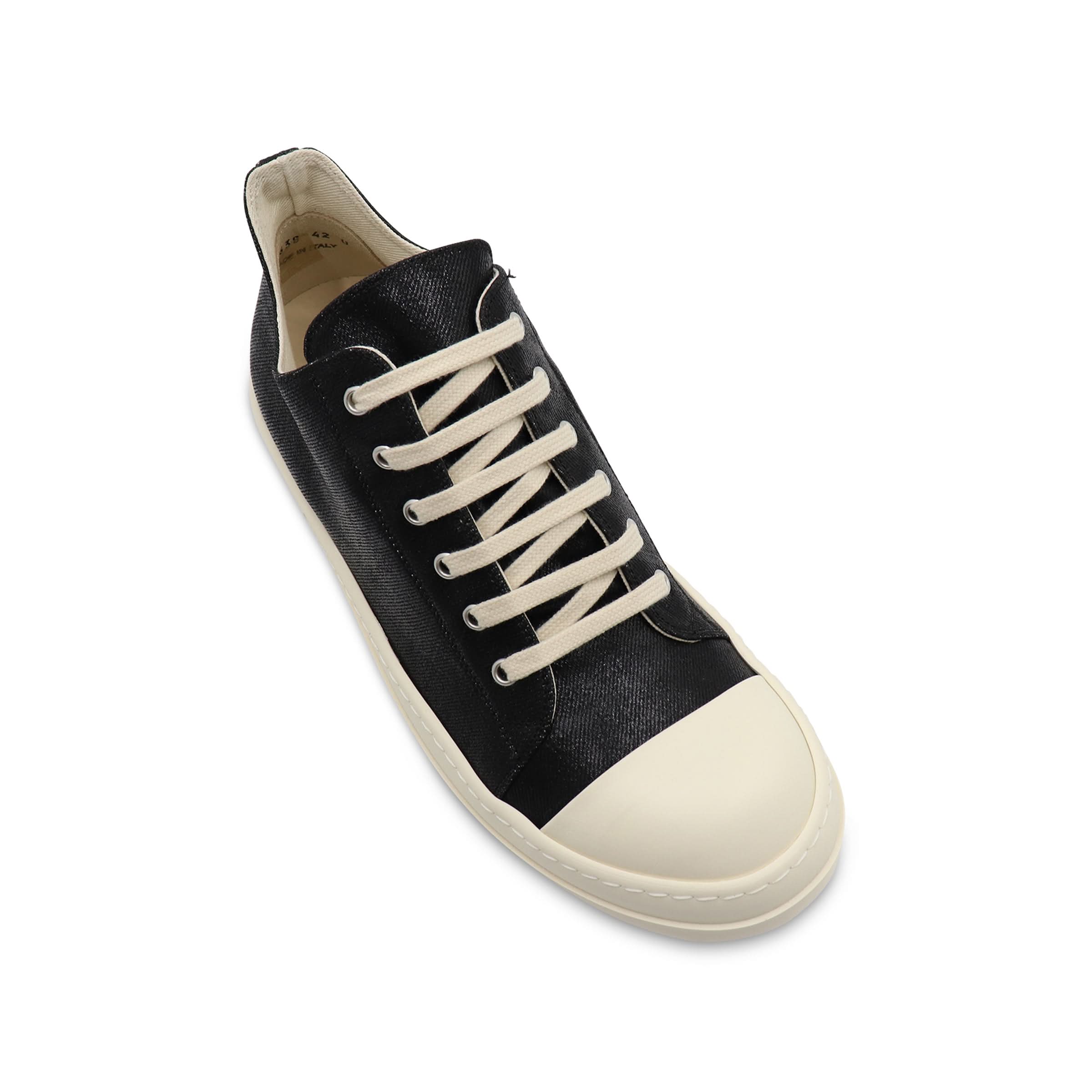 DRKSHDW Ramones Denim Low Sneaker in Black - Image 4