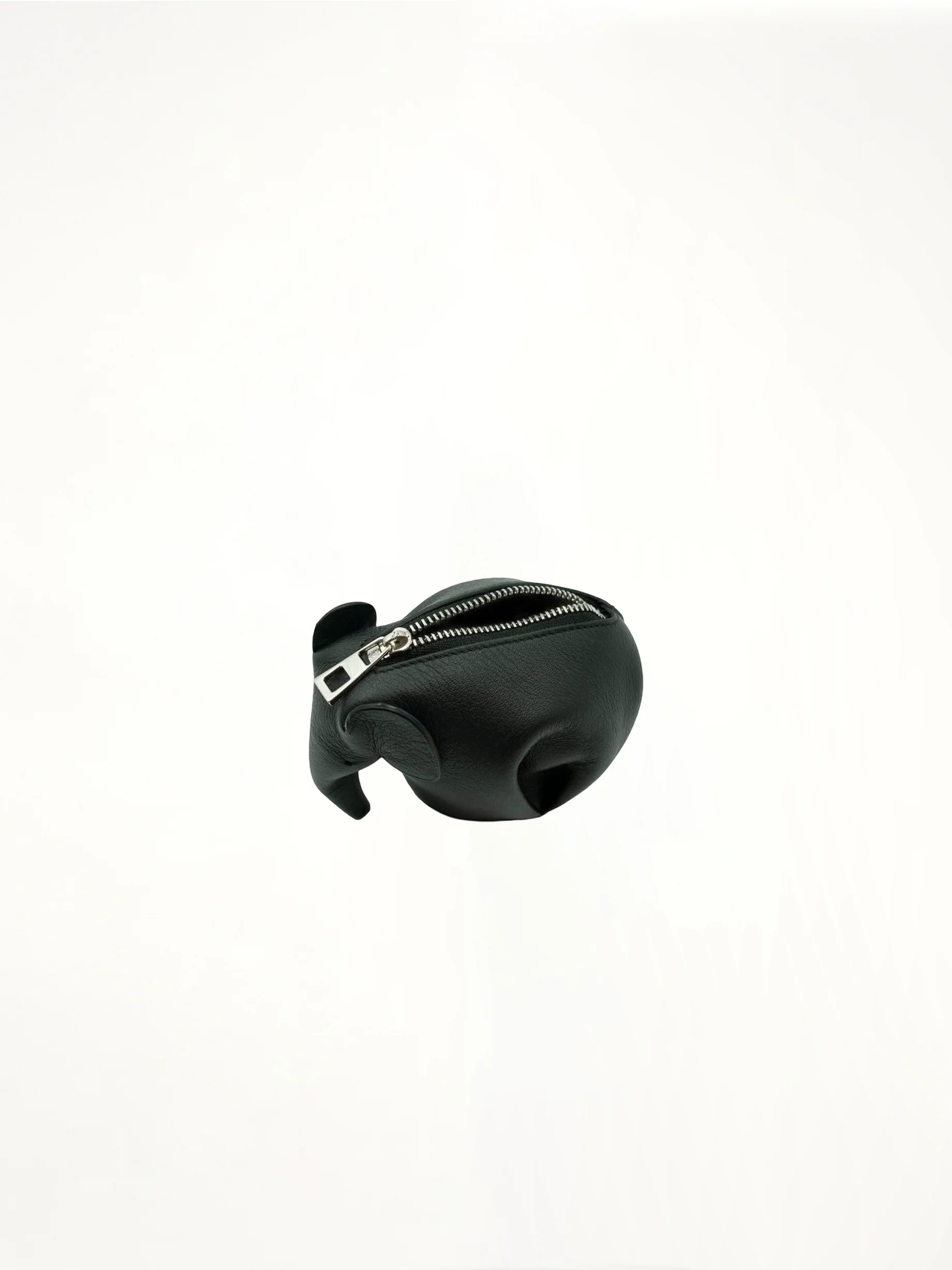 Elephant Charm in Smooth Calfskin in Black - Image 4