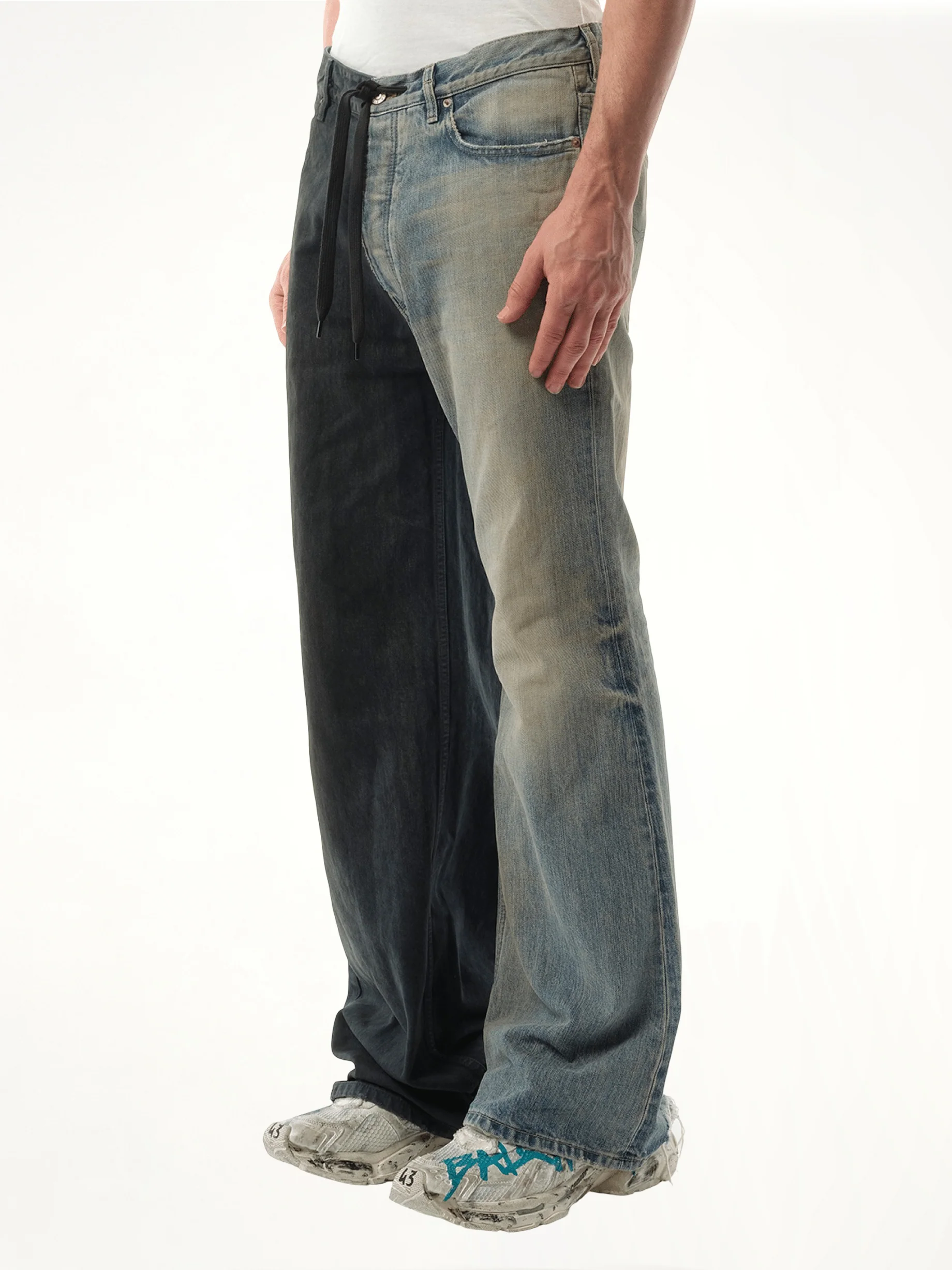 Fifty-Fifty Pants in Grey/Blue - Image 5