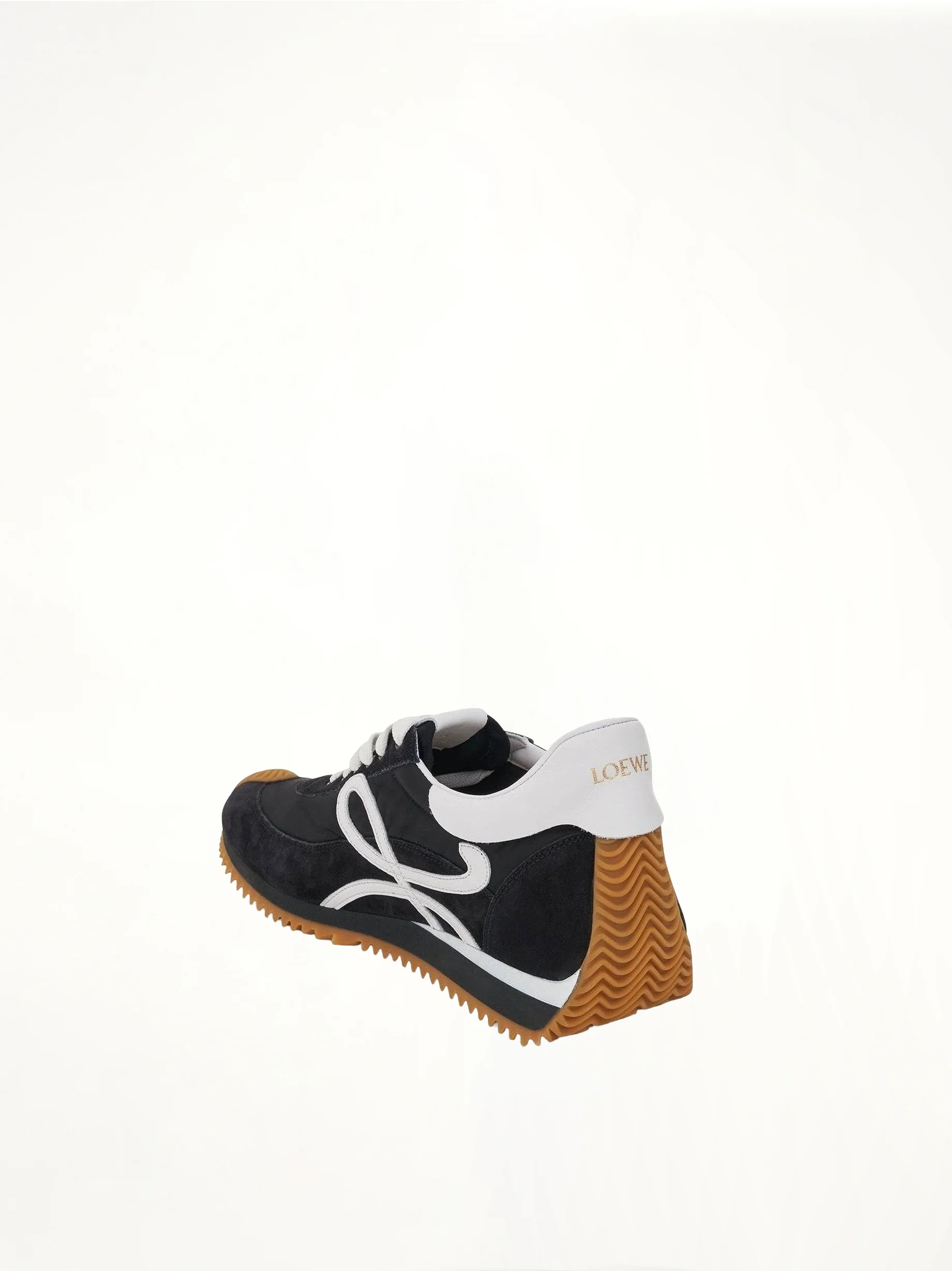 Flow Runner in Nylon and Suede in Black - Image 4