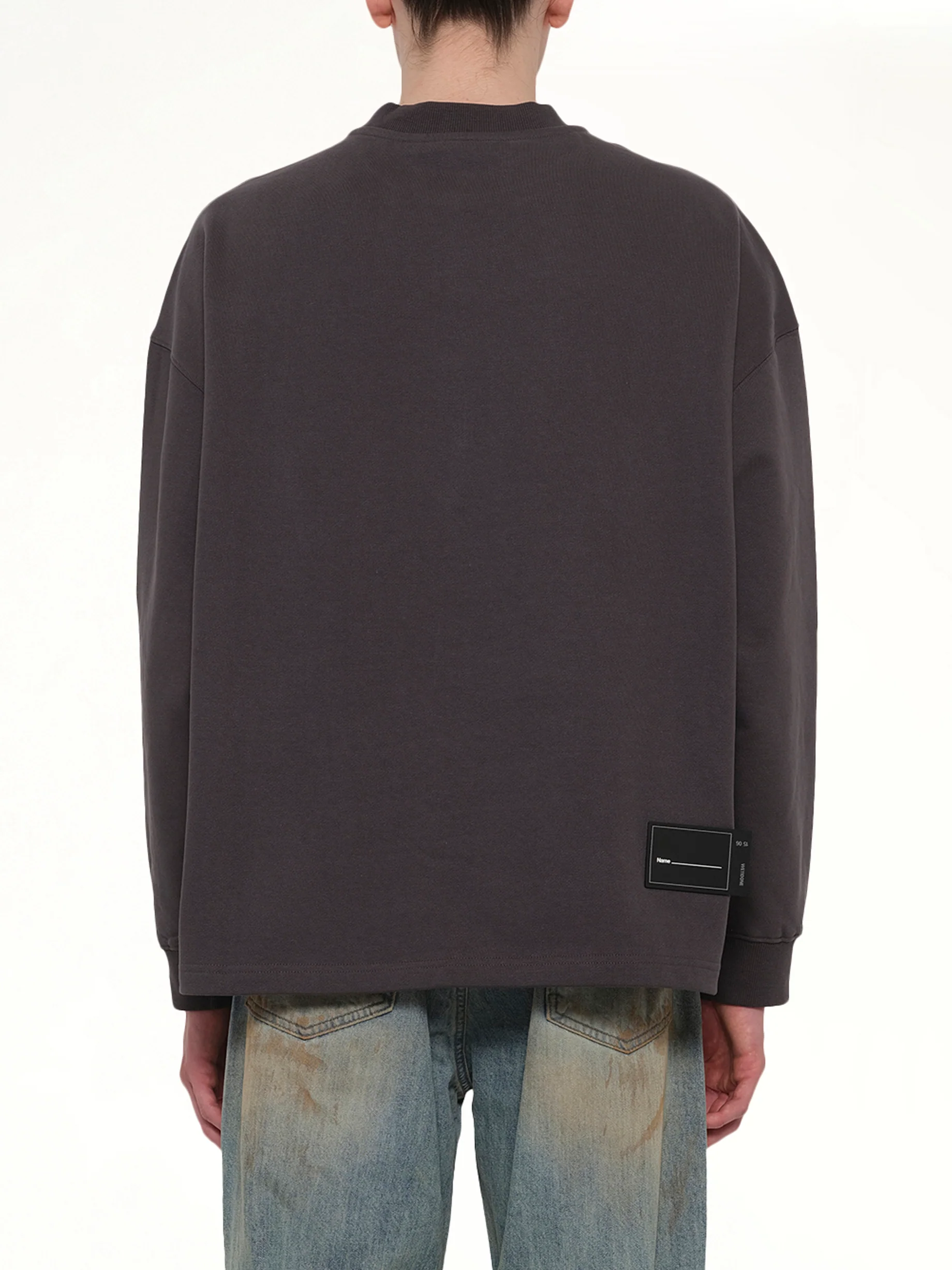 Front Logo Sweatshirt in Charcoal - Image 5