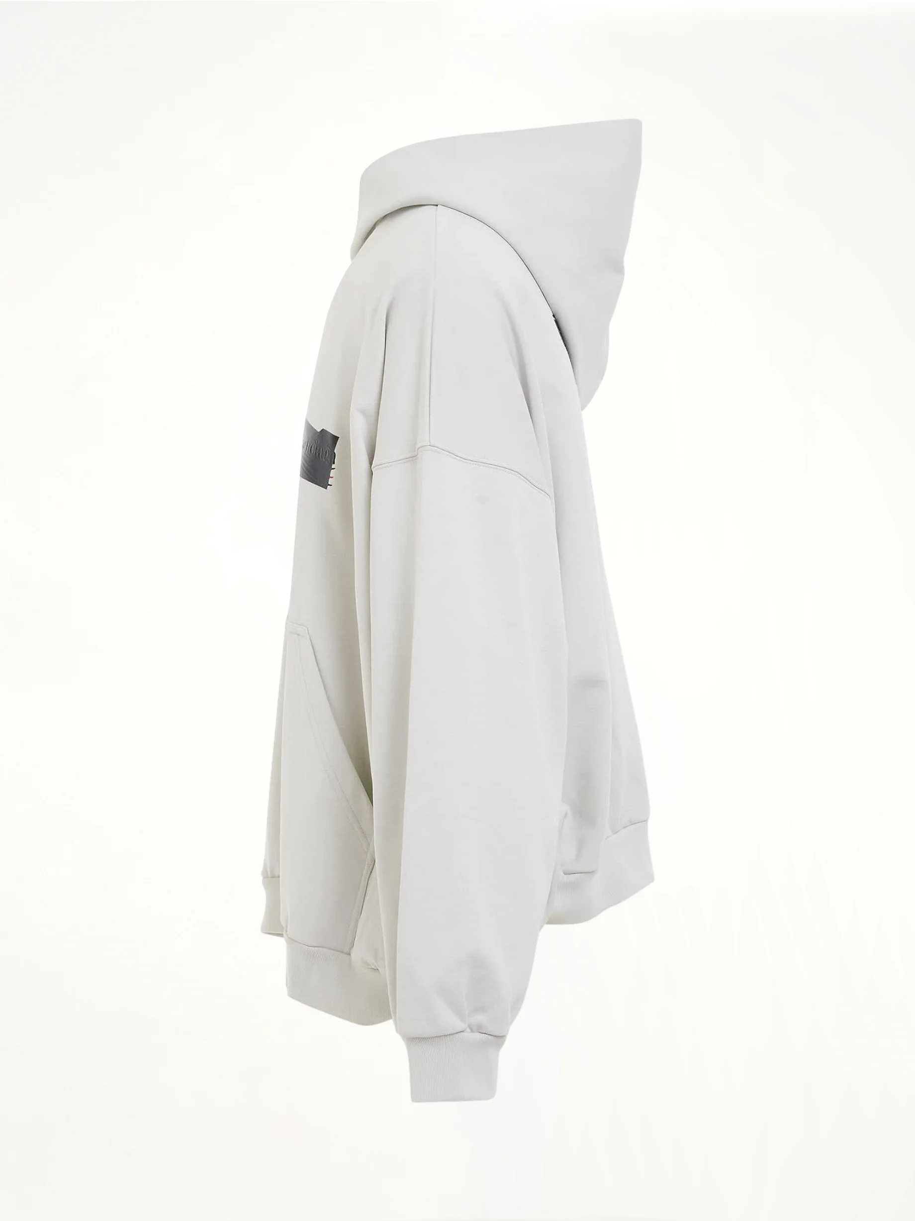 Gaffer Oversized Hoodie in Ecru/Black/Red - Image 3