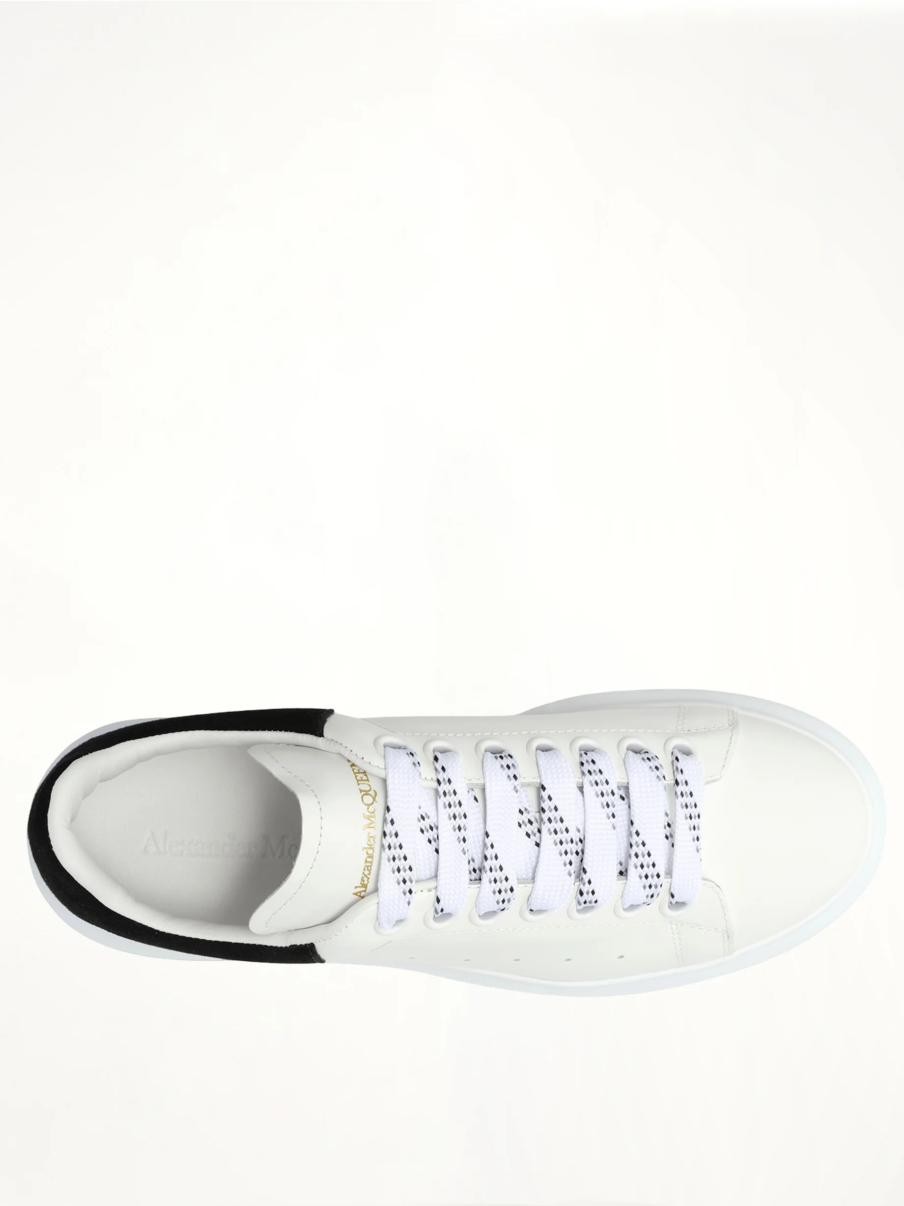 Larry Oversized Suede Sneakers in White/Black - Image 3