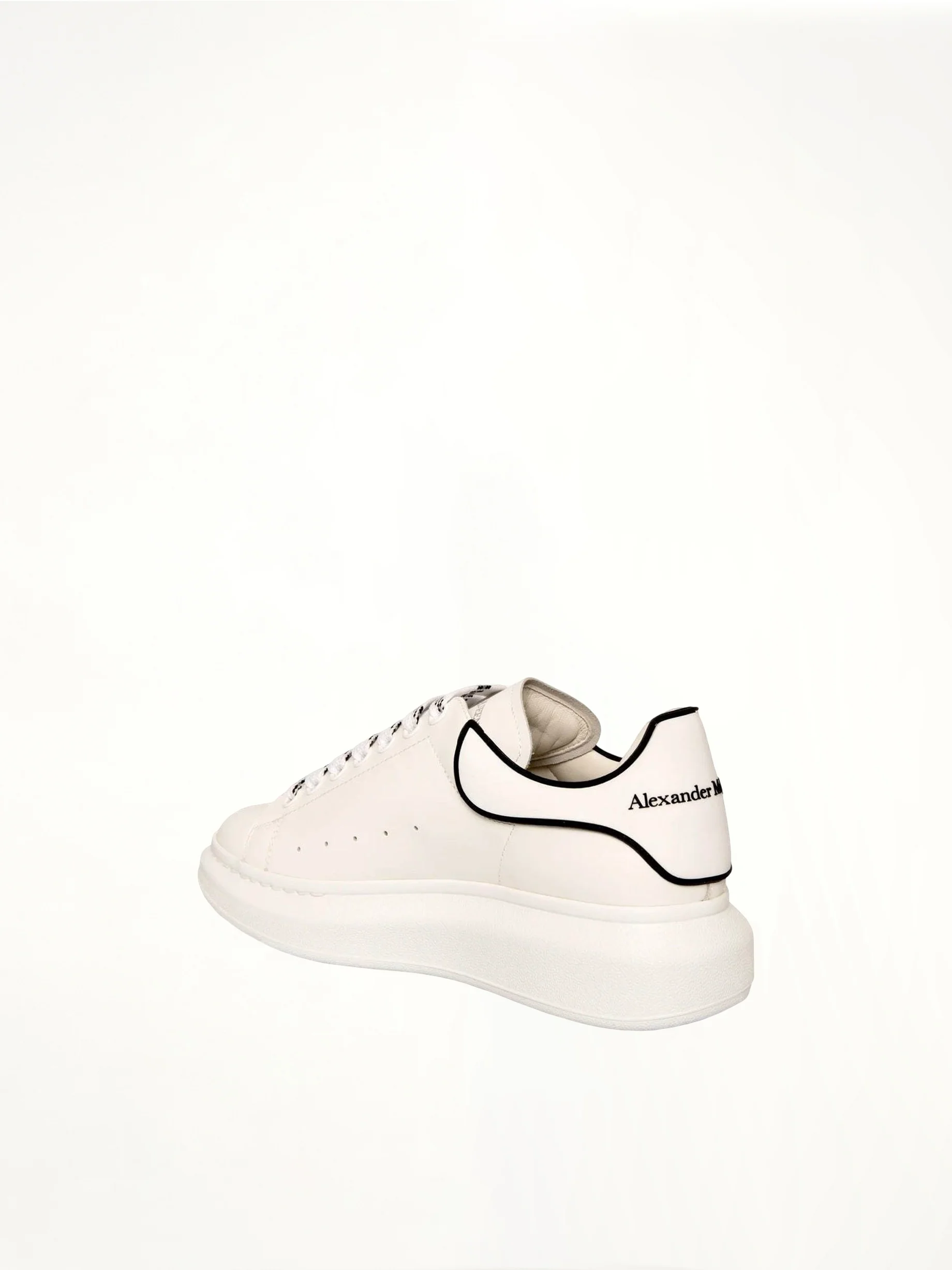 Larry Rubber Heel Sneaker in White - Image 3