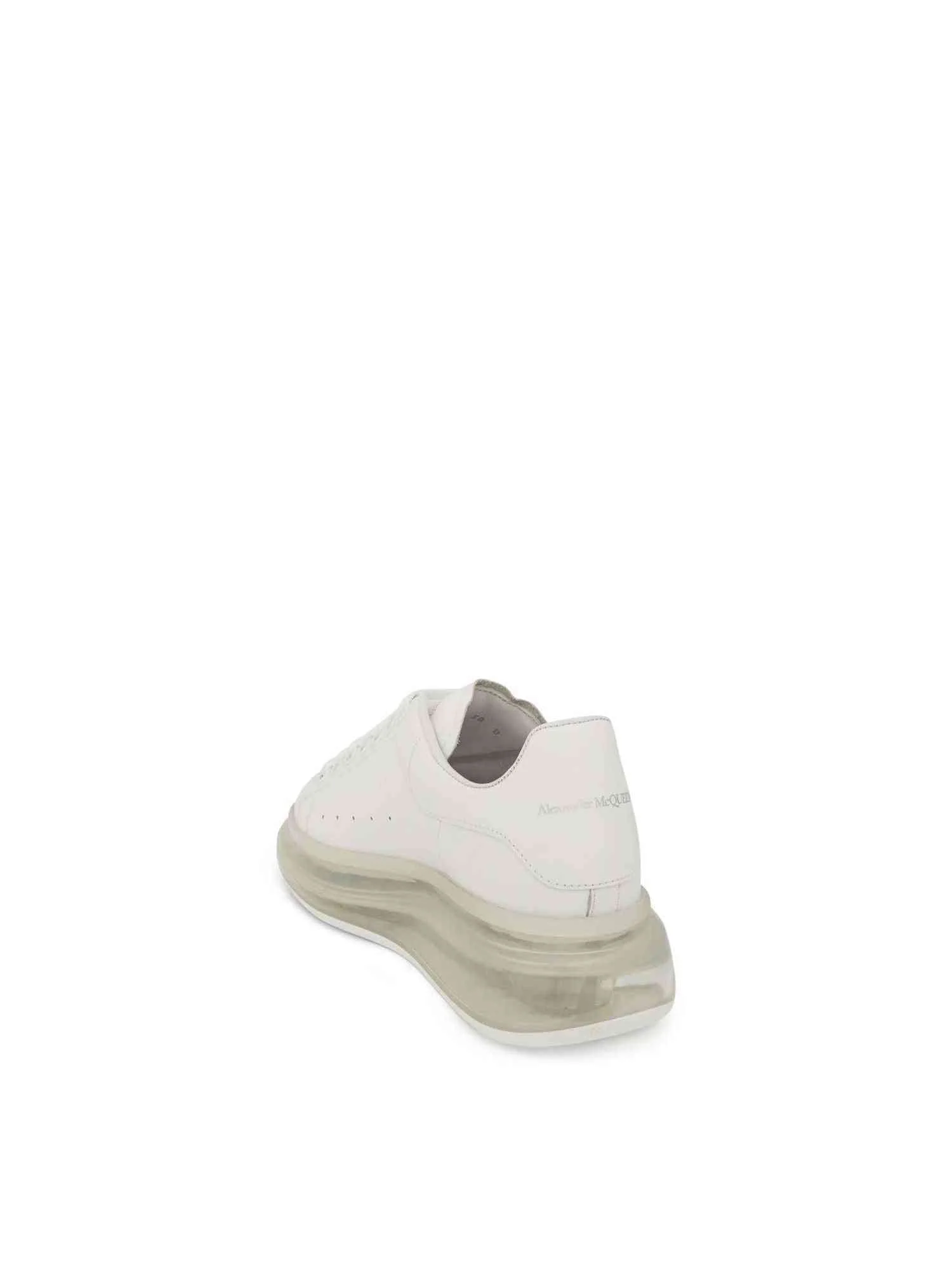 Larry Transparent Sole Sneakers in White/White - Image 4