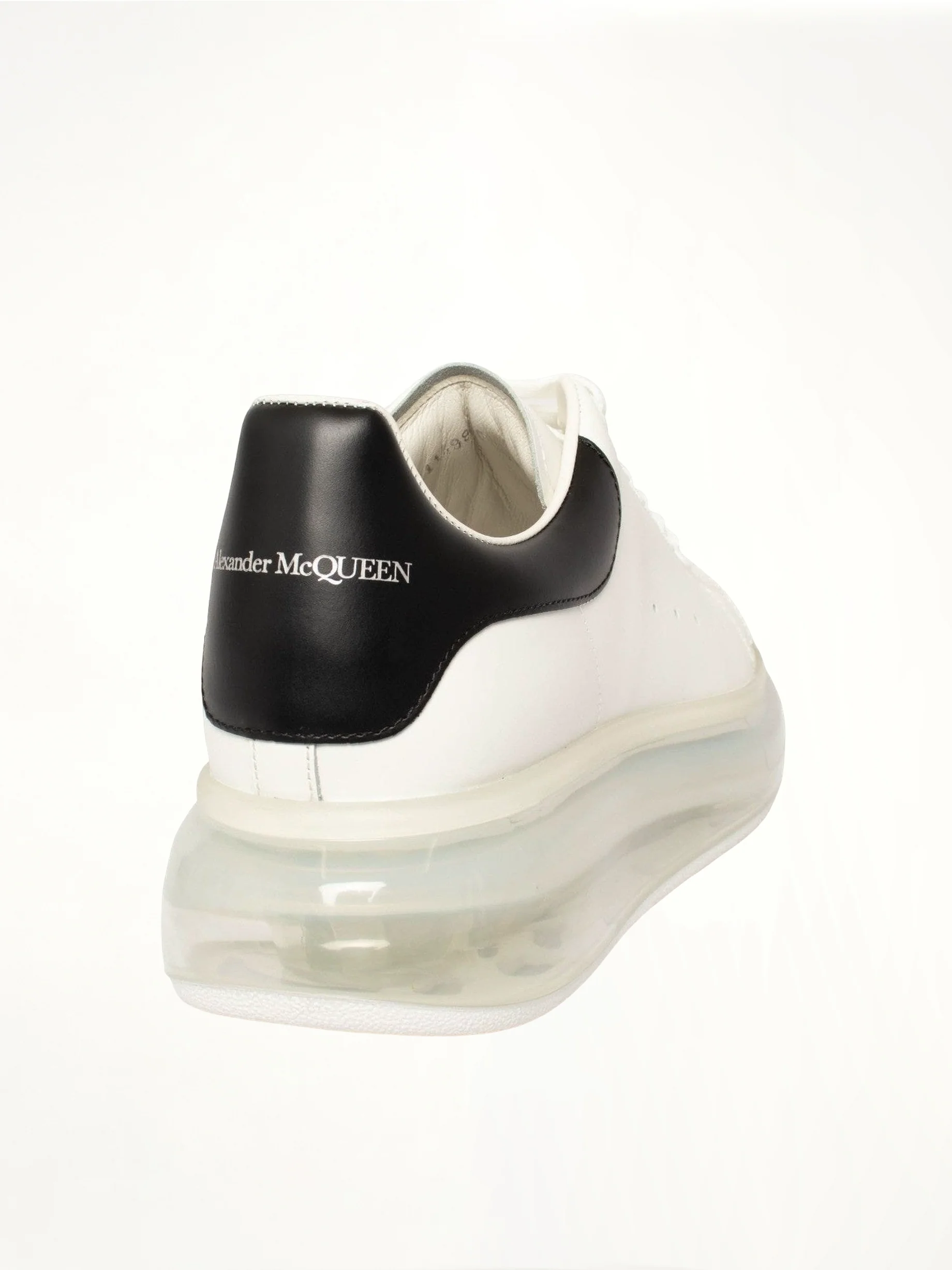 Larry Transparent Sole Sneaker in White/Black - Image 4