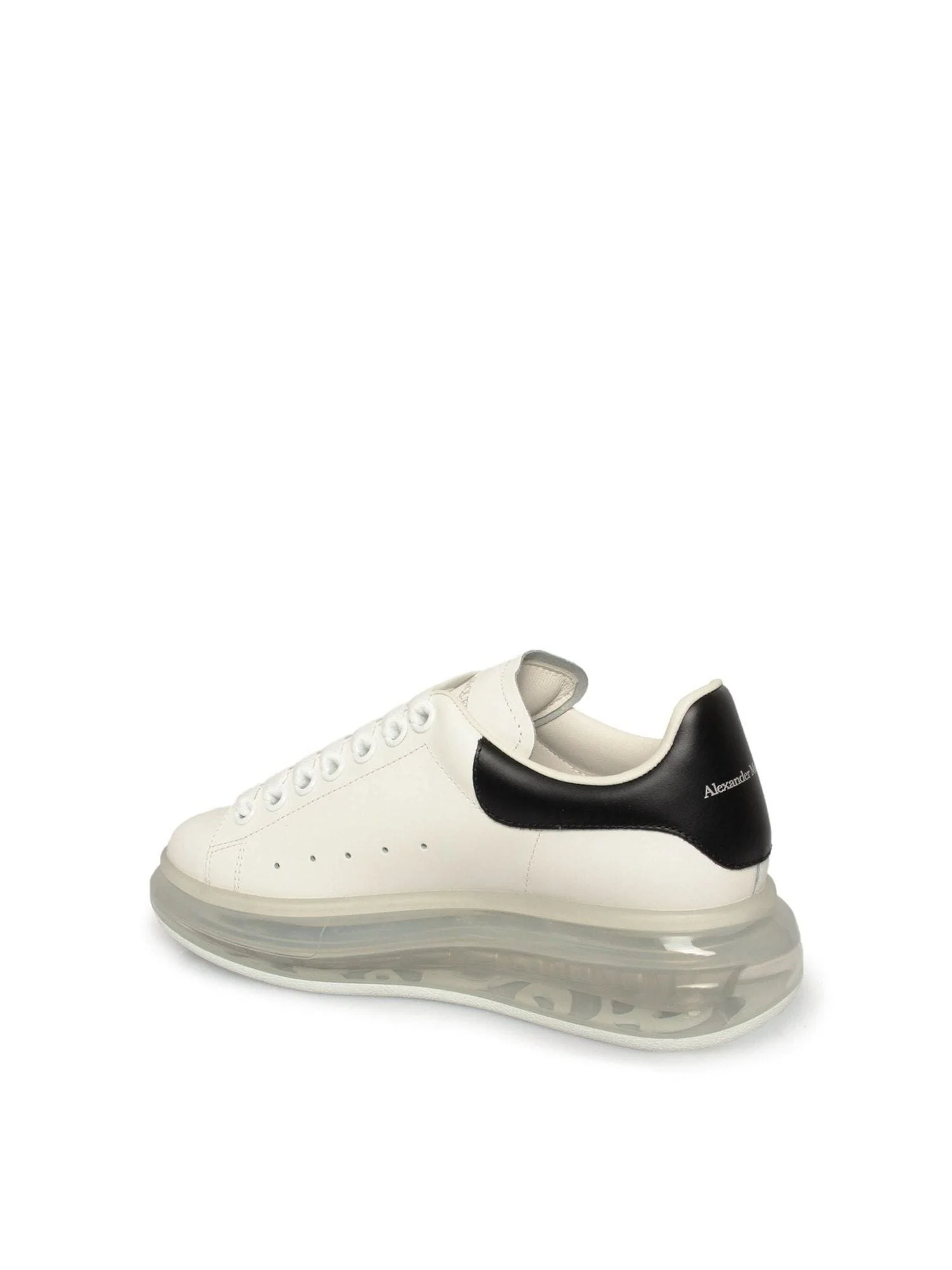 Larry Transparent Sole Sneakers in White/Black - Image 3