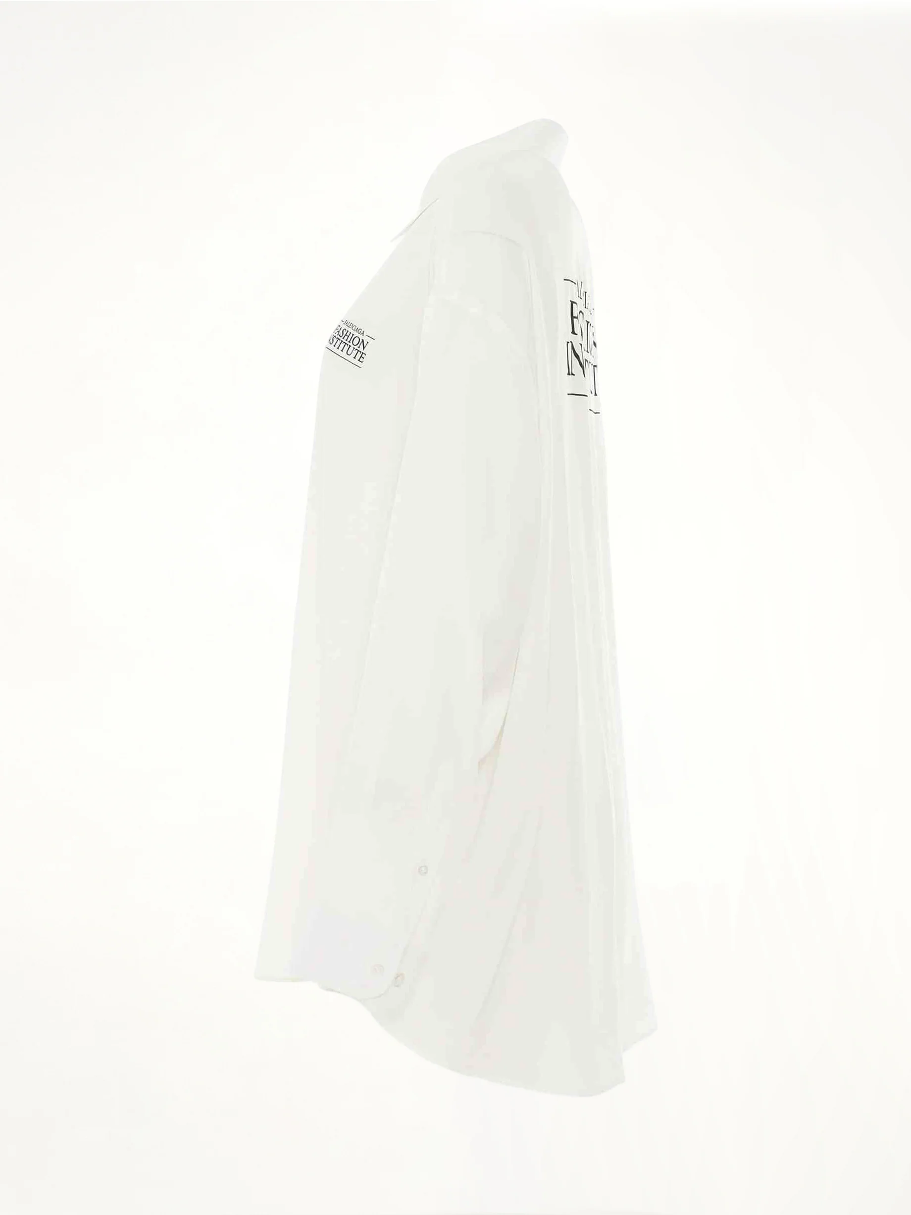 Light Silk Crepe Fluid Blouse in White - Image 3