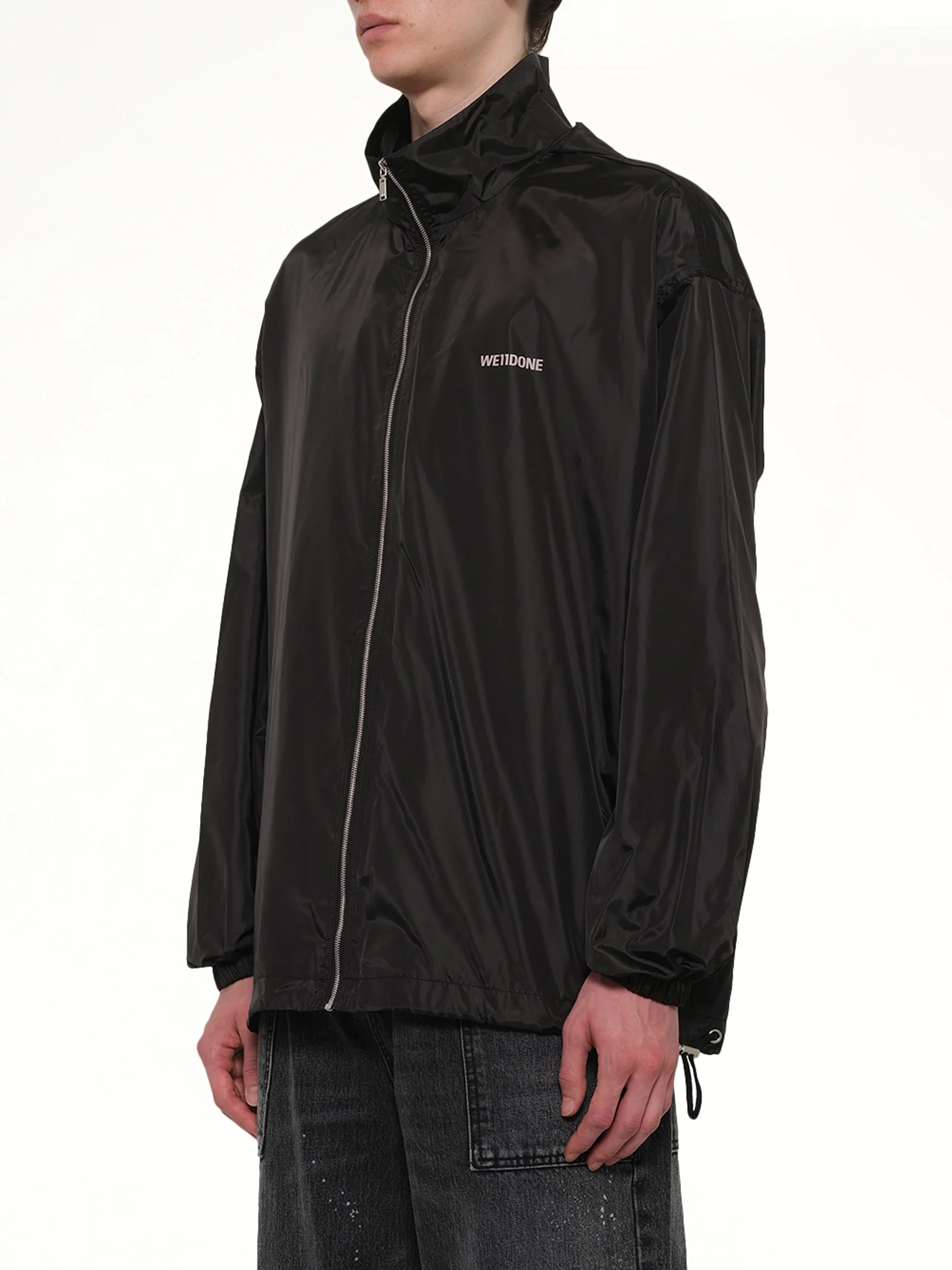 Logo Windbreaker Jacket in Black - Image 3