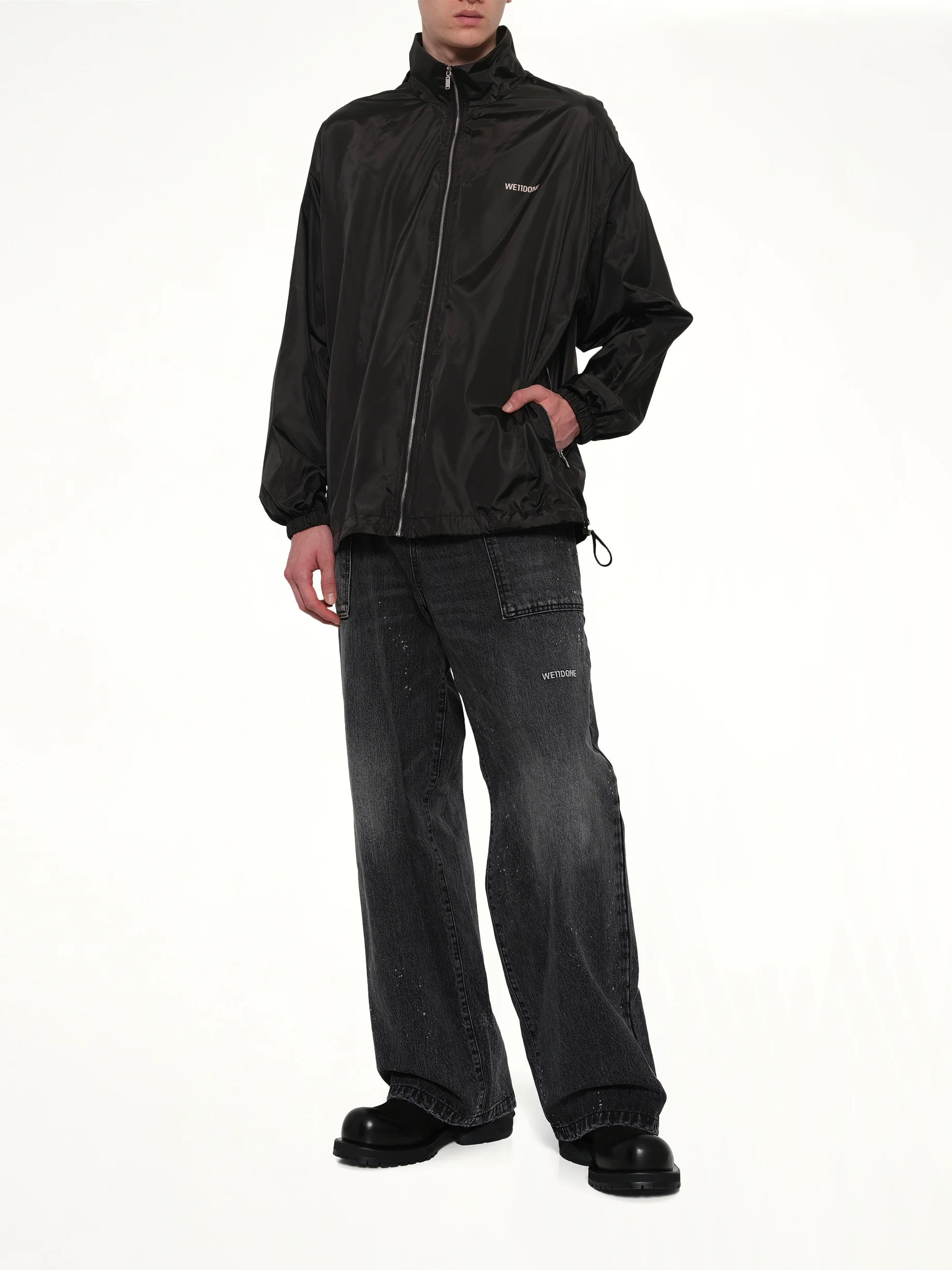 Logo Windbreaker Jacket in Black - Image 4