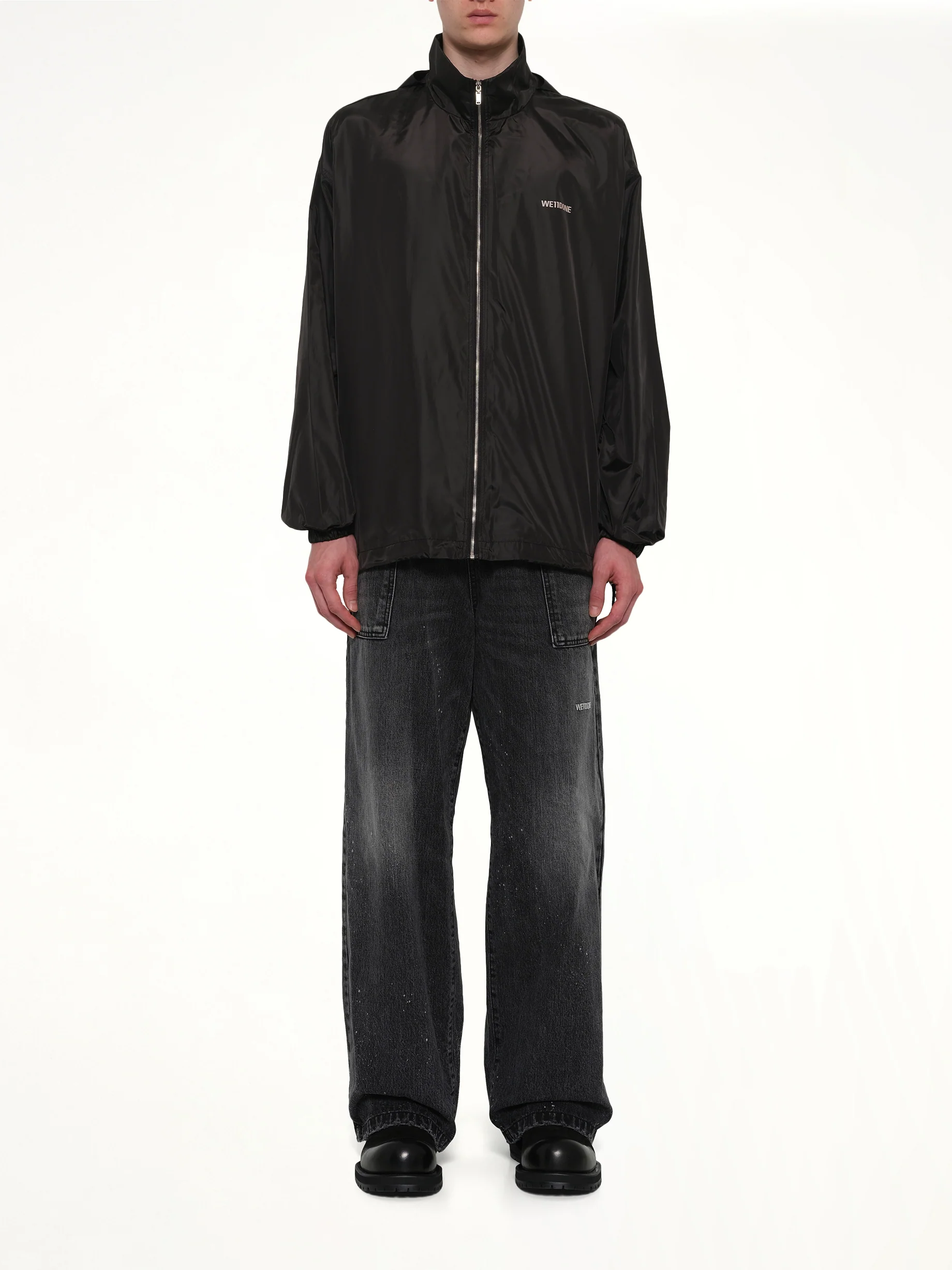 Logo Windbreaker Jacket in Black - Image 7