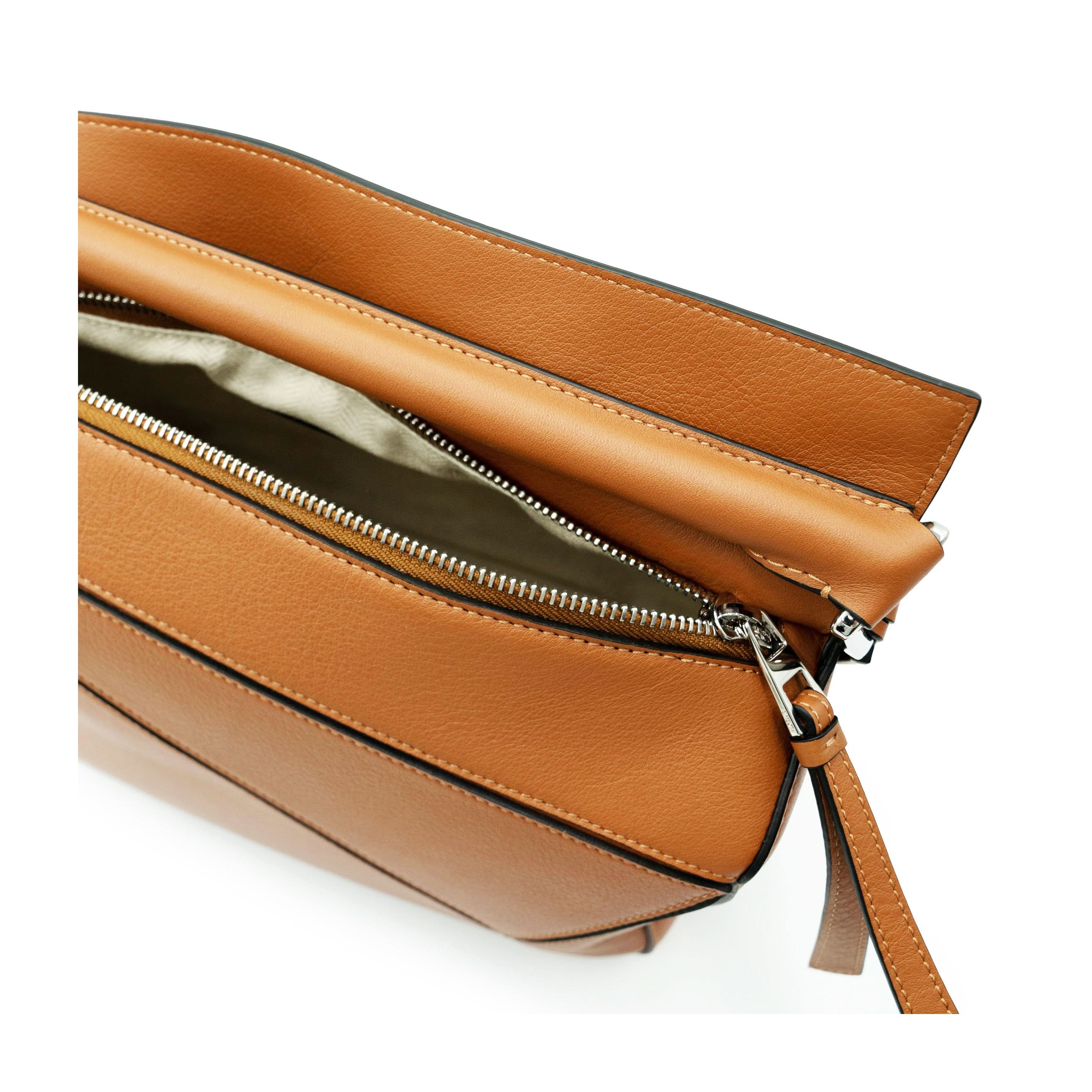 Medium Puzzle Bag in Classic Calfskin in Tan - Image 6