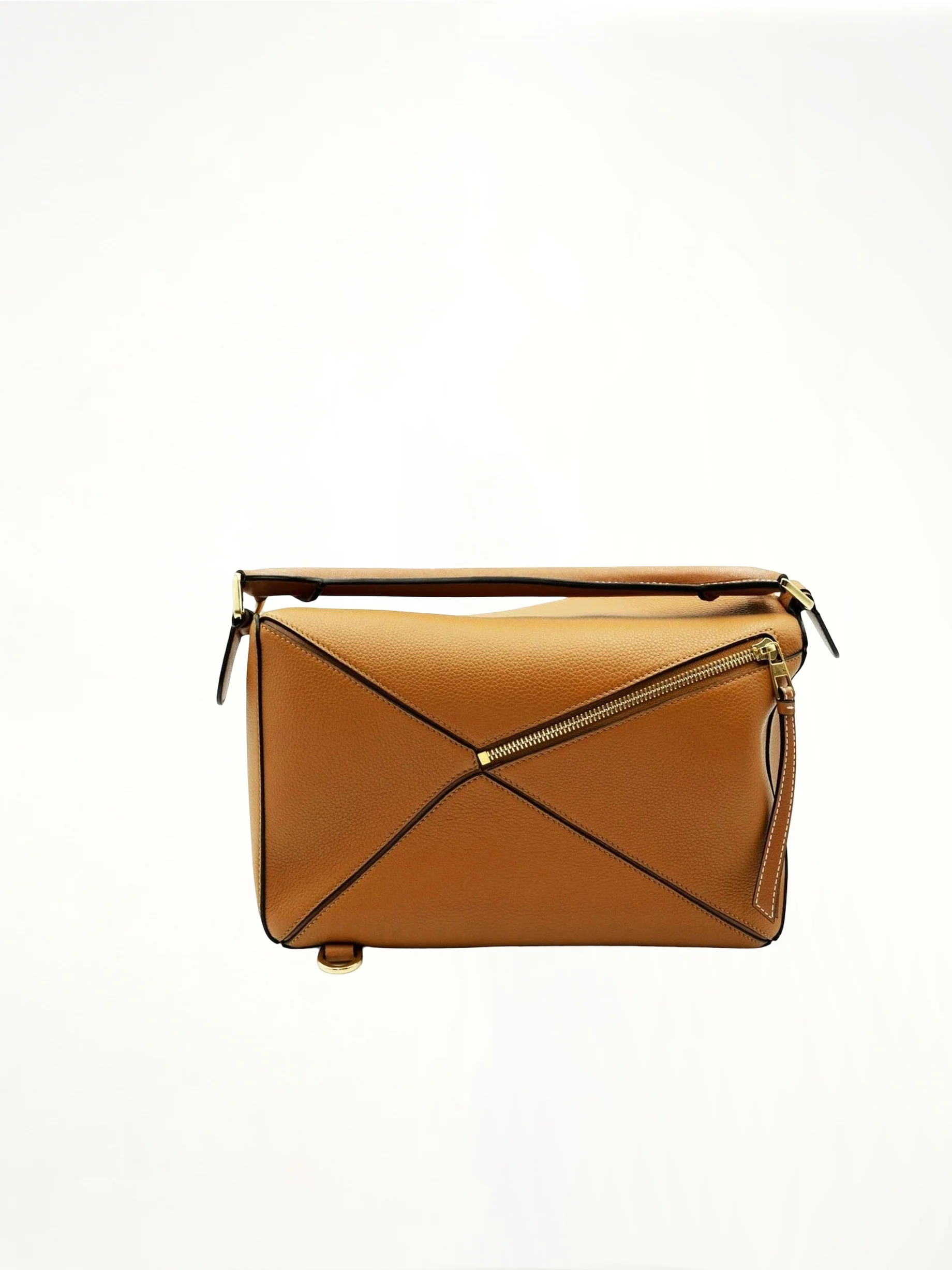 Medium Puzzle Bag in Soft Grained Calfskin in Light Caramel - Image 3