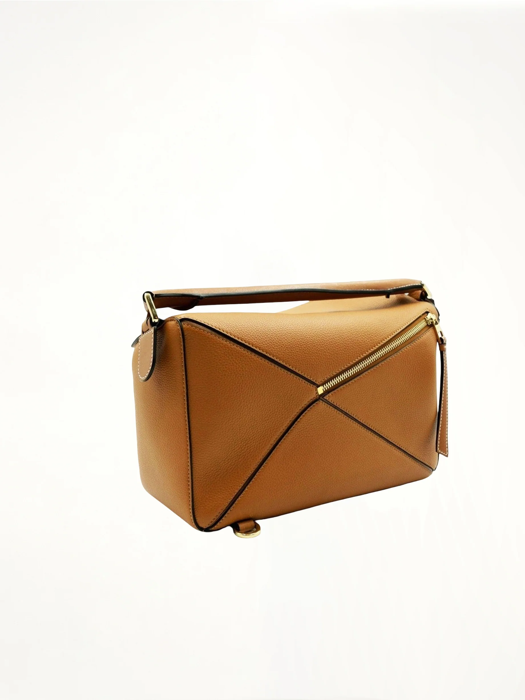 Medium Puzzle Bag in Soft Grained Calfskin in Light Caramel - Image 6