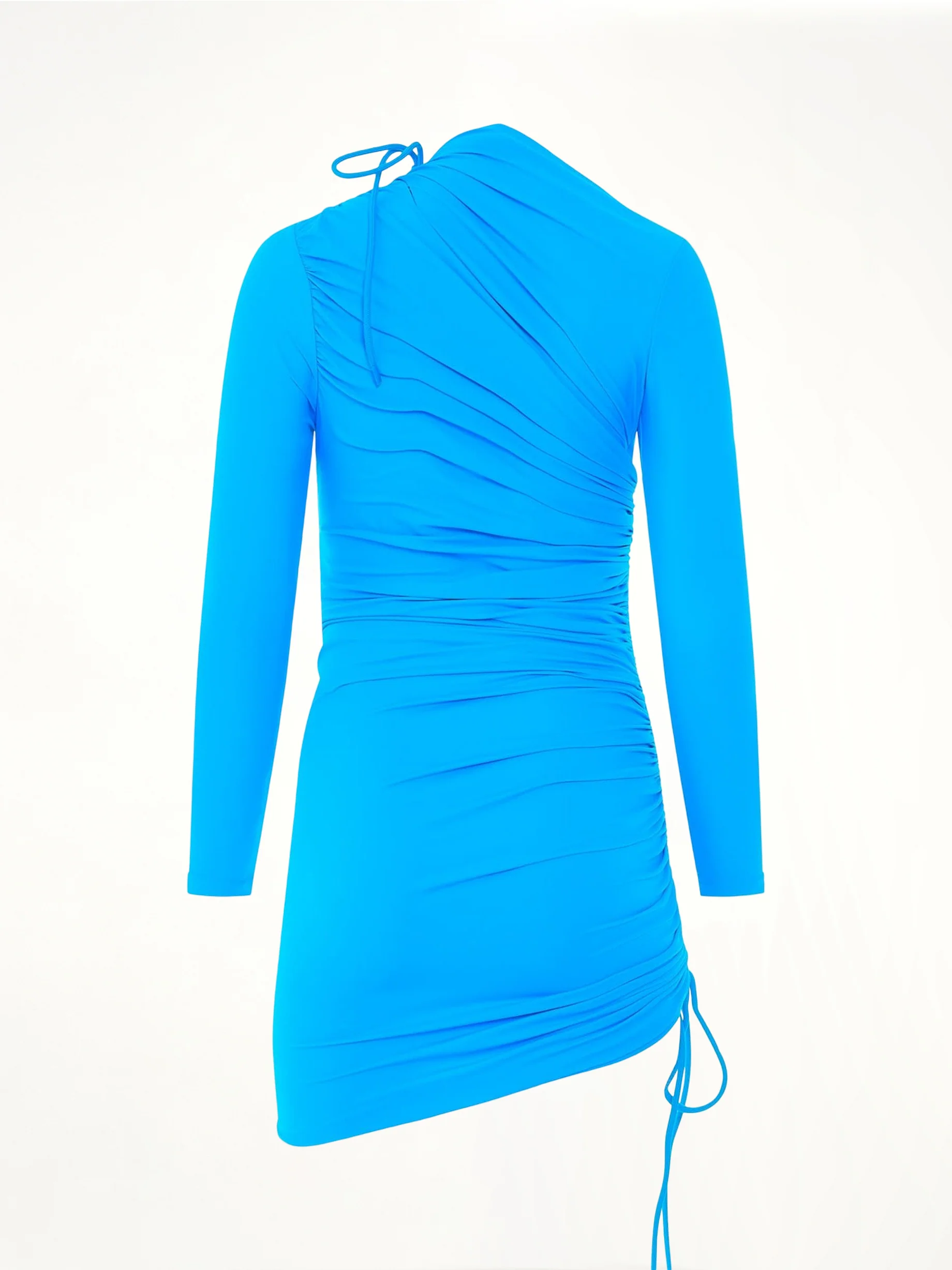 Mini Matte Spandex Dress in Cyan - Image 4