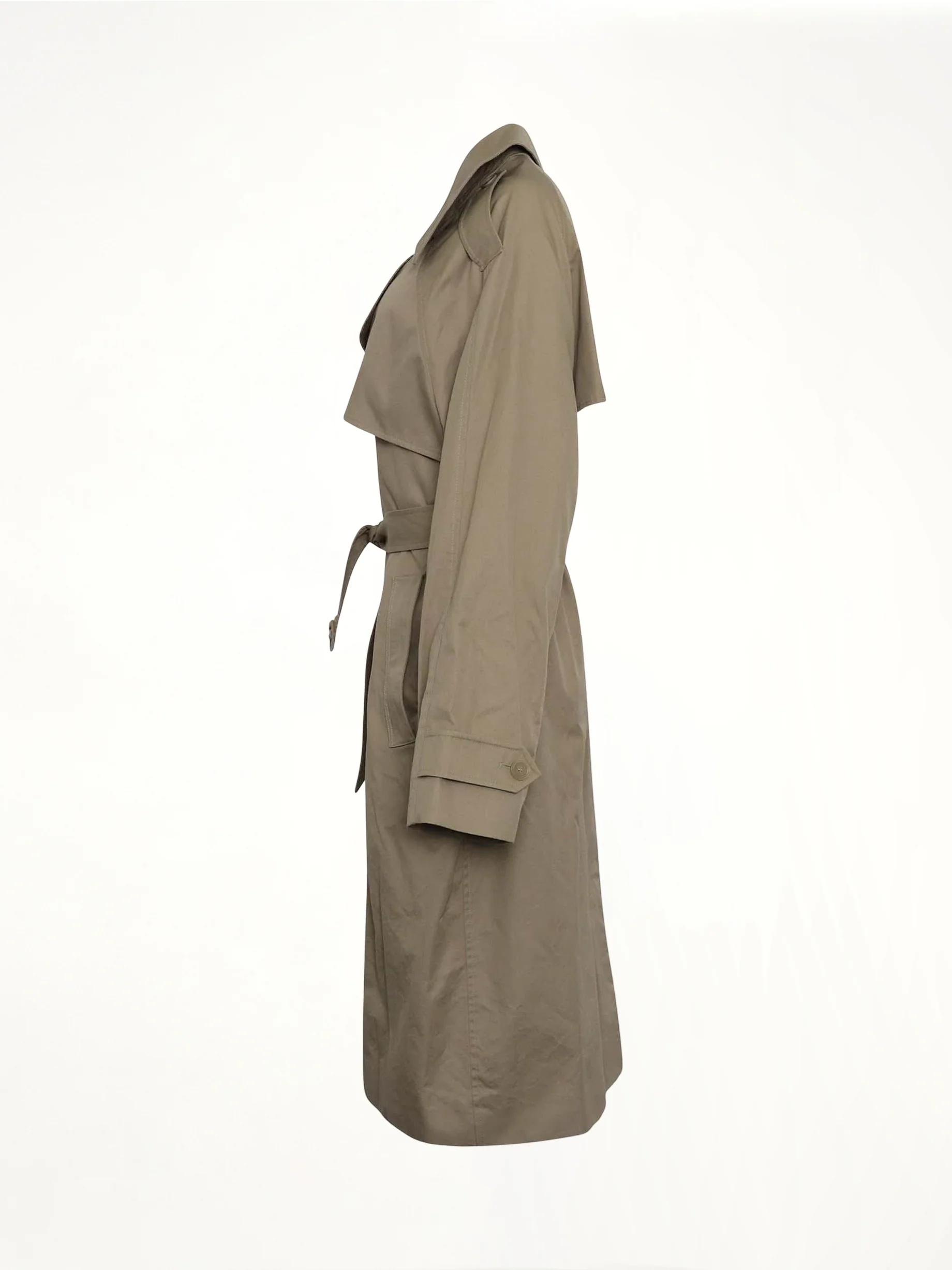 Off Shoulder Trench Coat in Beige - Image 3