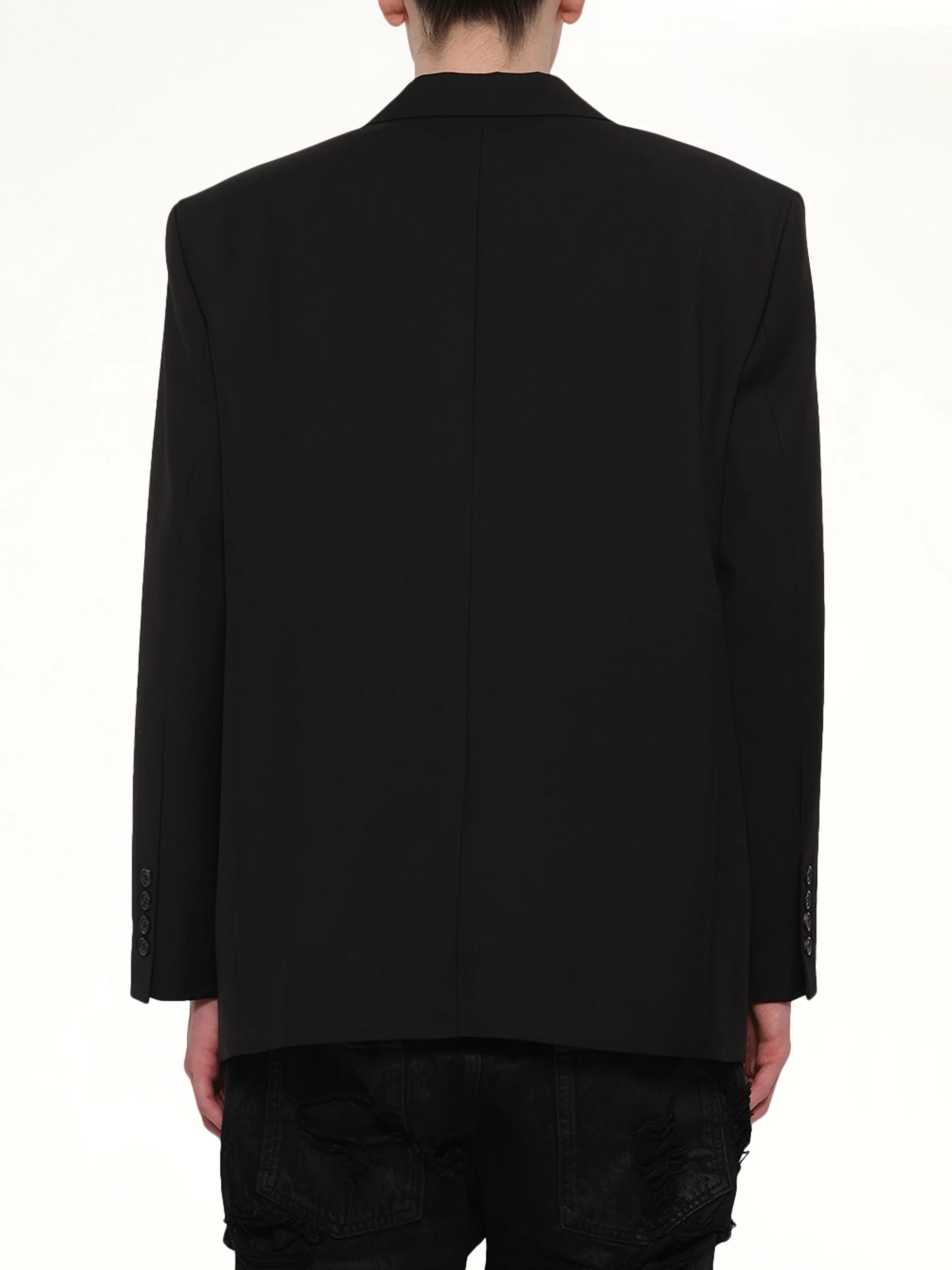 Oversized Suit Logo Blazer in Black - Image 5