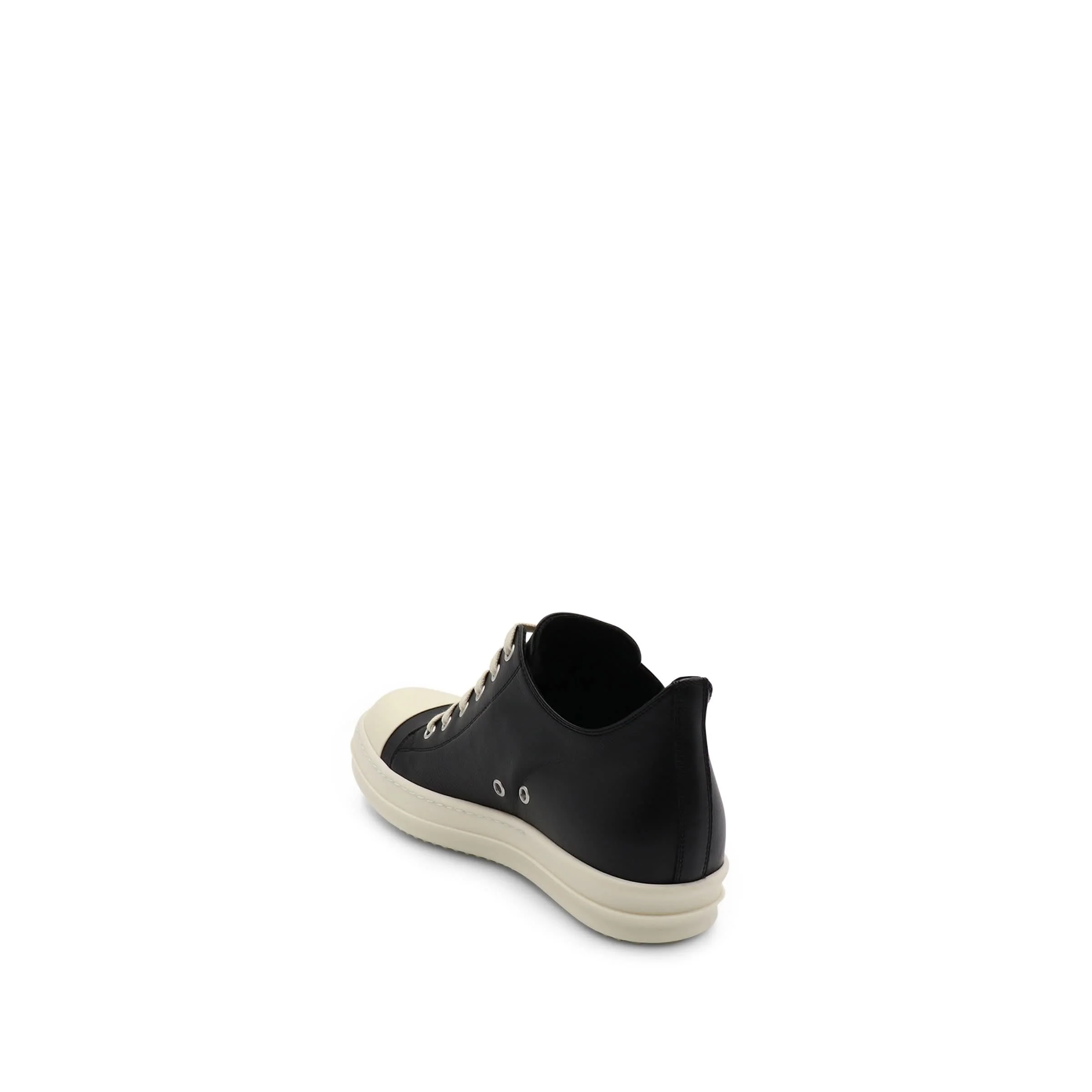 Ramones Leather Low Sneaker in Black - Image 3
