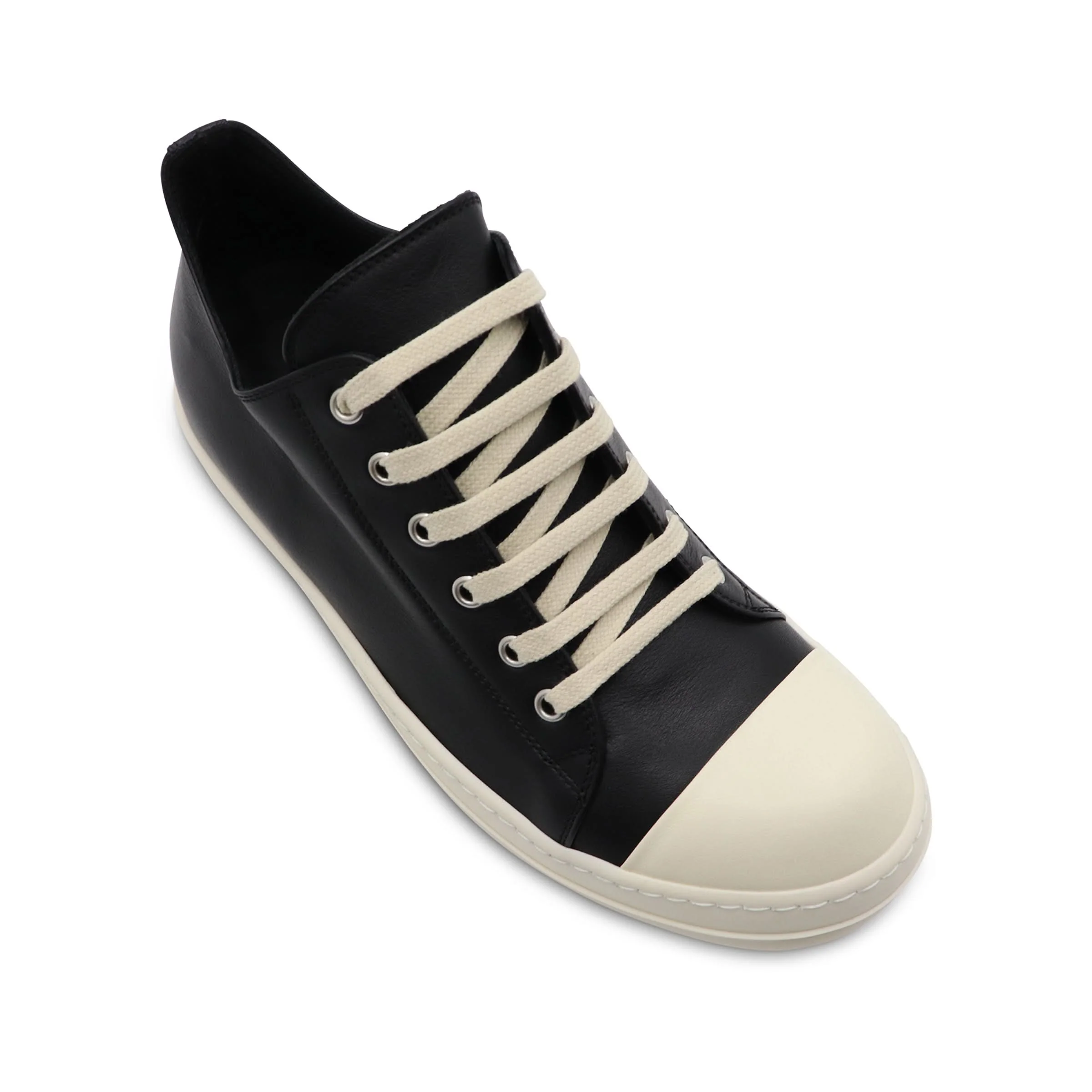 Ramones Leather Low Sneaker in Black - Image 4