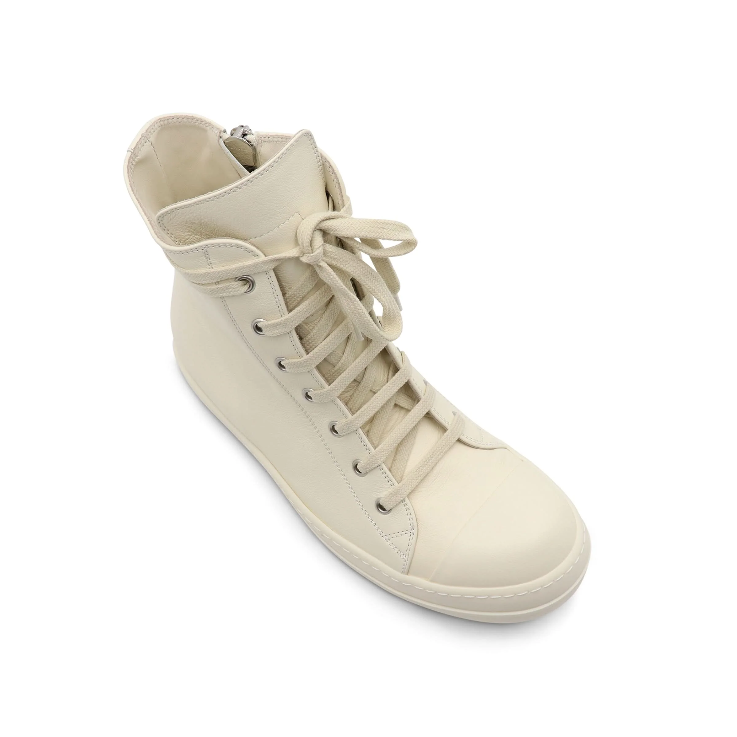 Ramones Leather Sneaker in Milk - Image 4