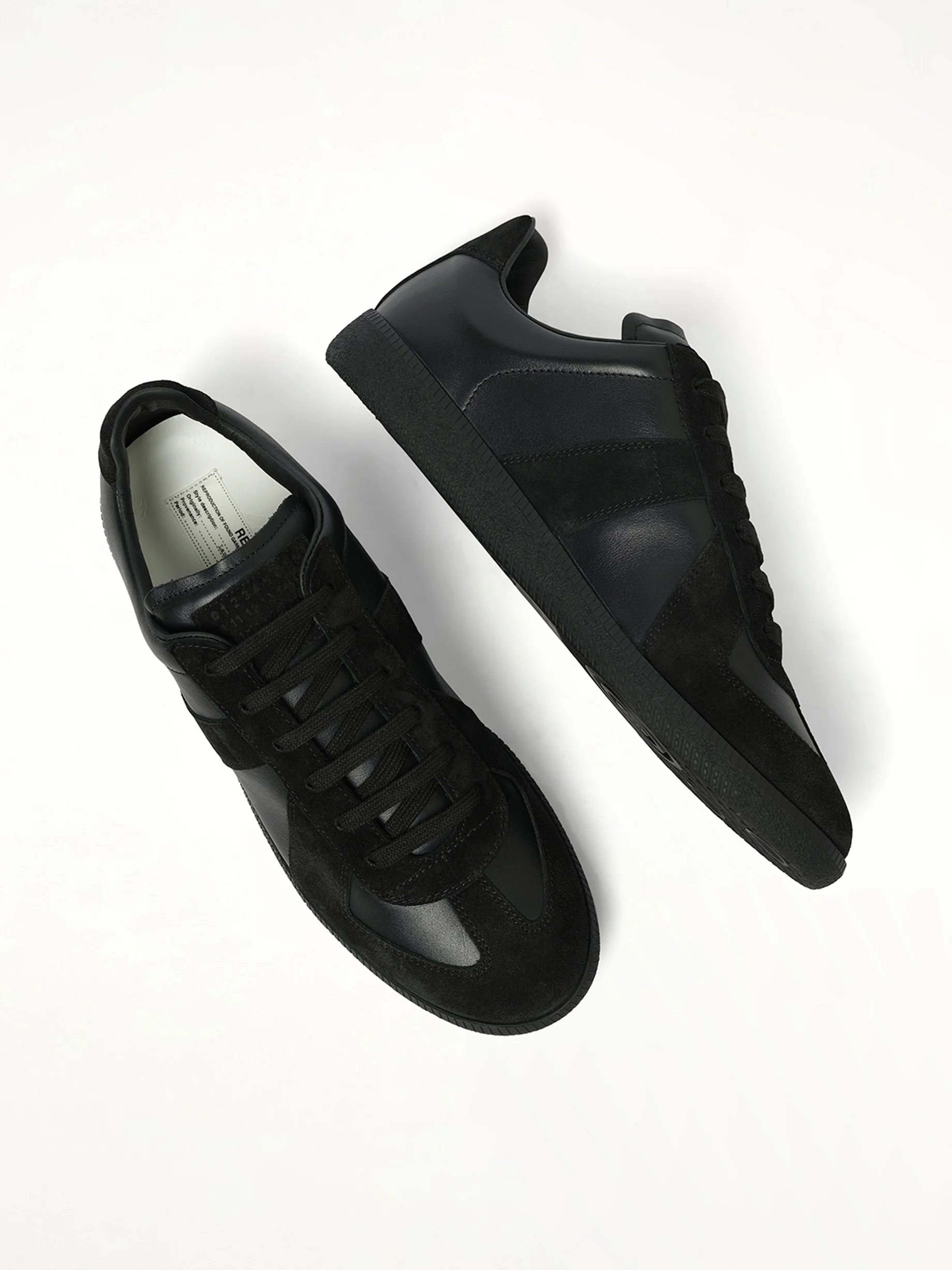 Replica Leather Sneaker in Black - Image 4