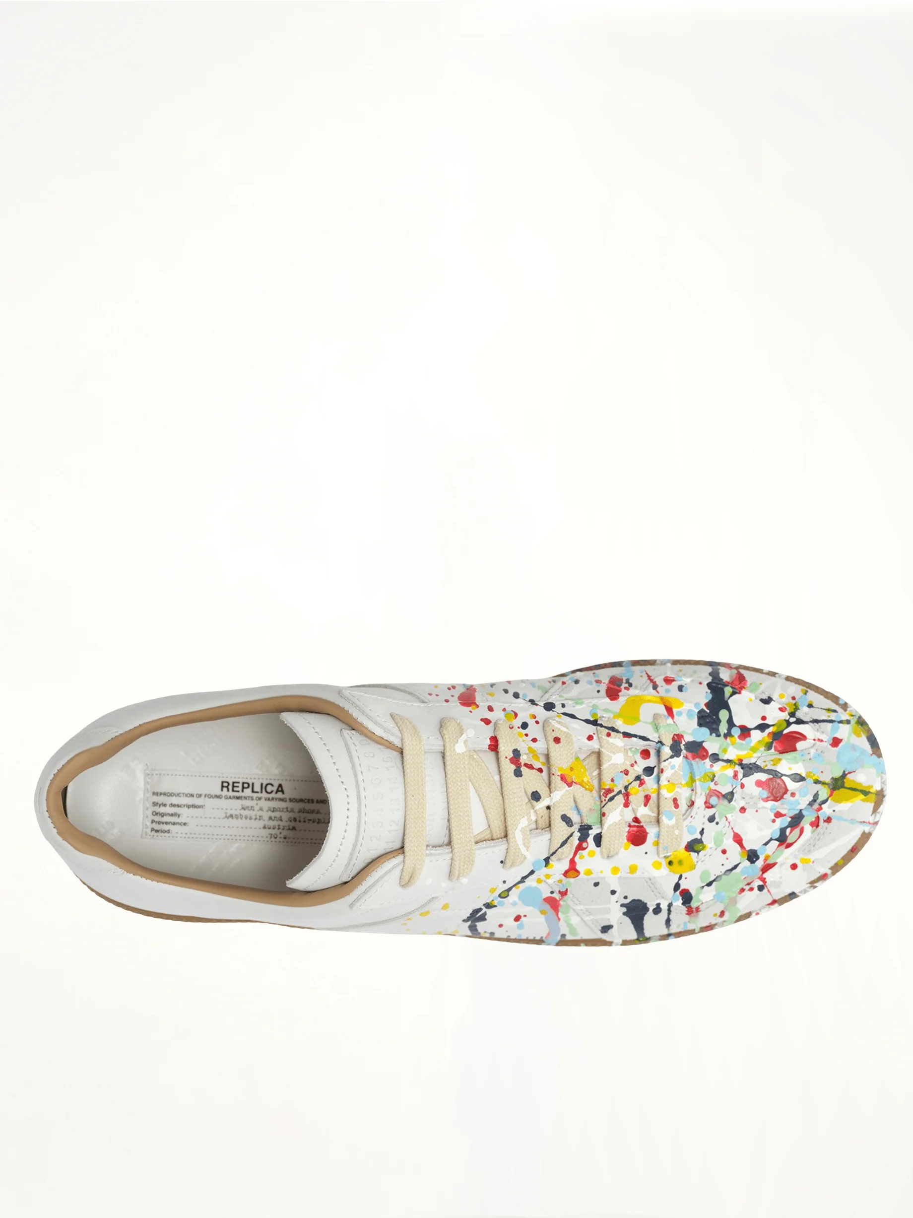 Replica Paint Splatter Sneaker in White - Image 4