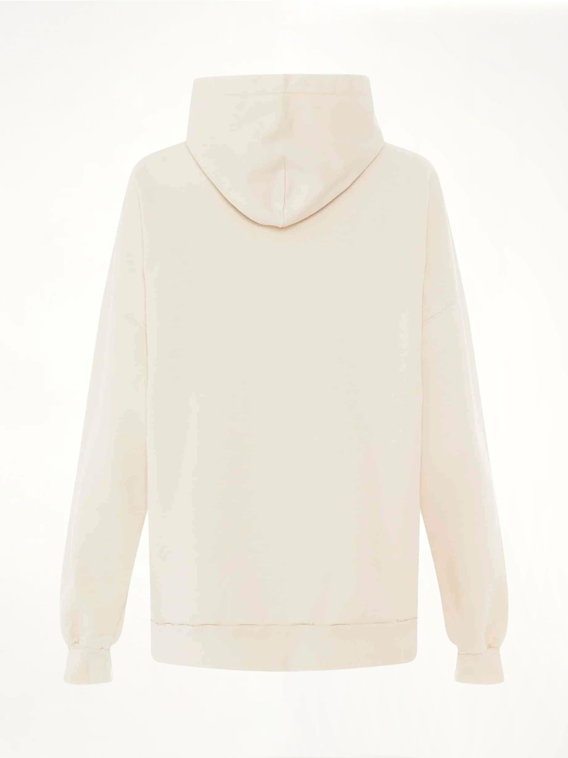 Scissors Crest Embroidered Wide Fit Hoodie in Cream - Image 4