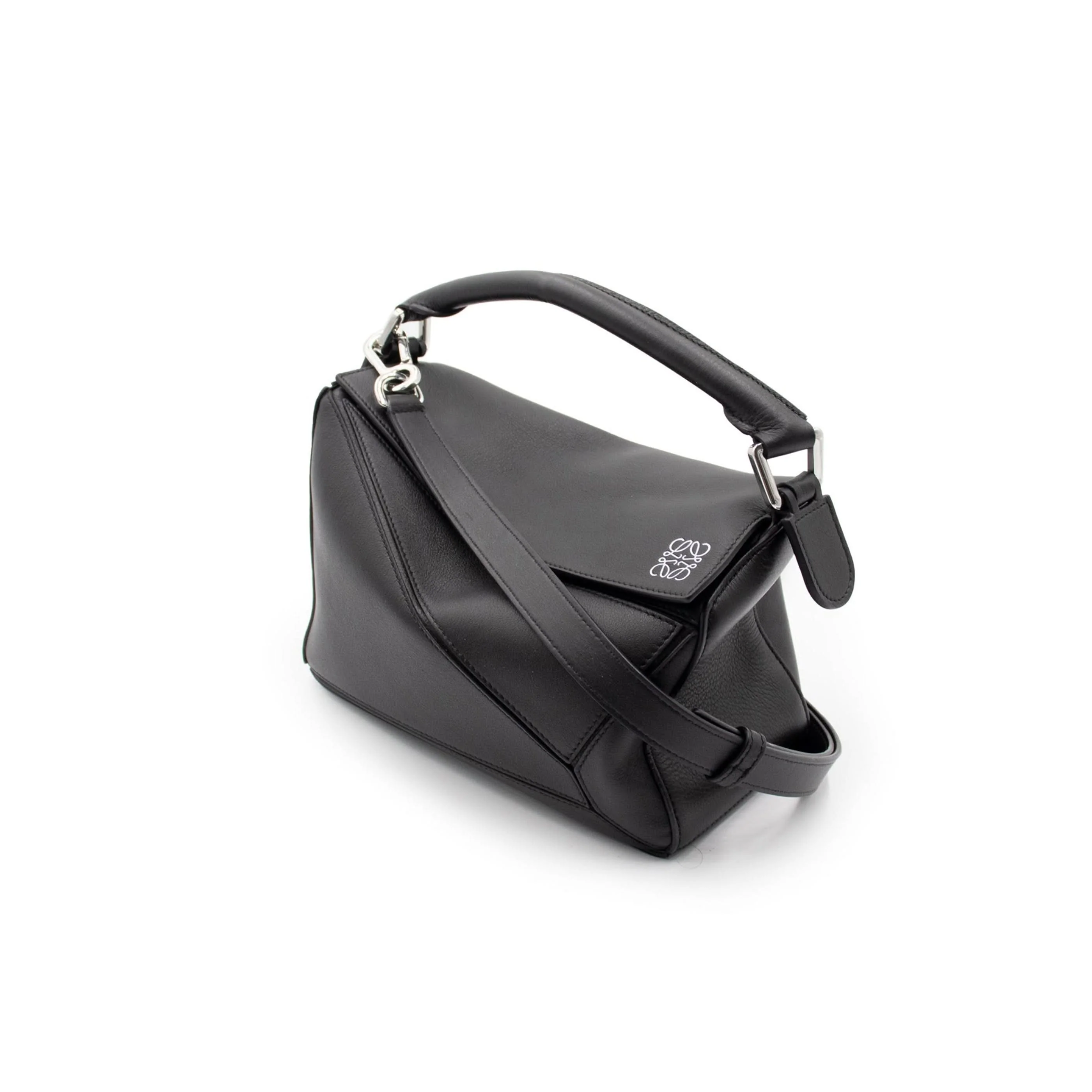 Small Puzzle Bag in Classic Calfskin in Black - Image 3