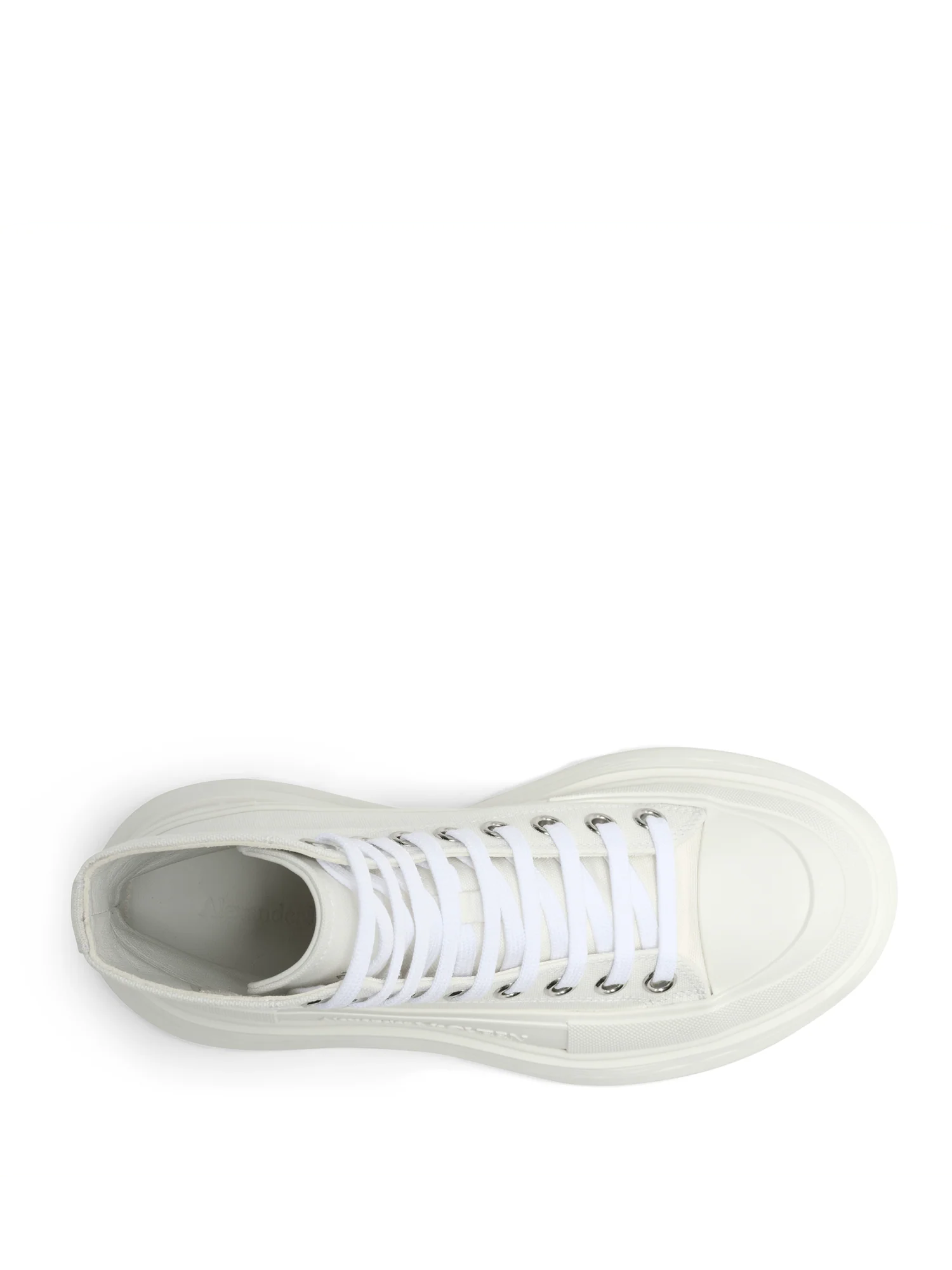 Tread Slick Canvas Lace-Up Boots in White - Image 4