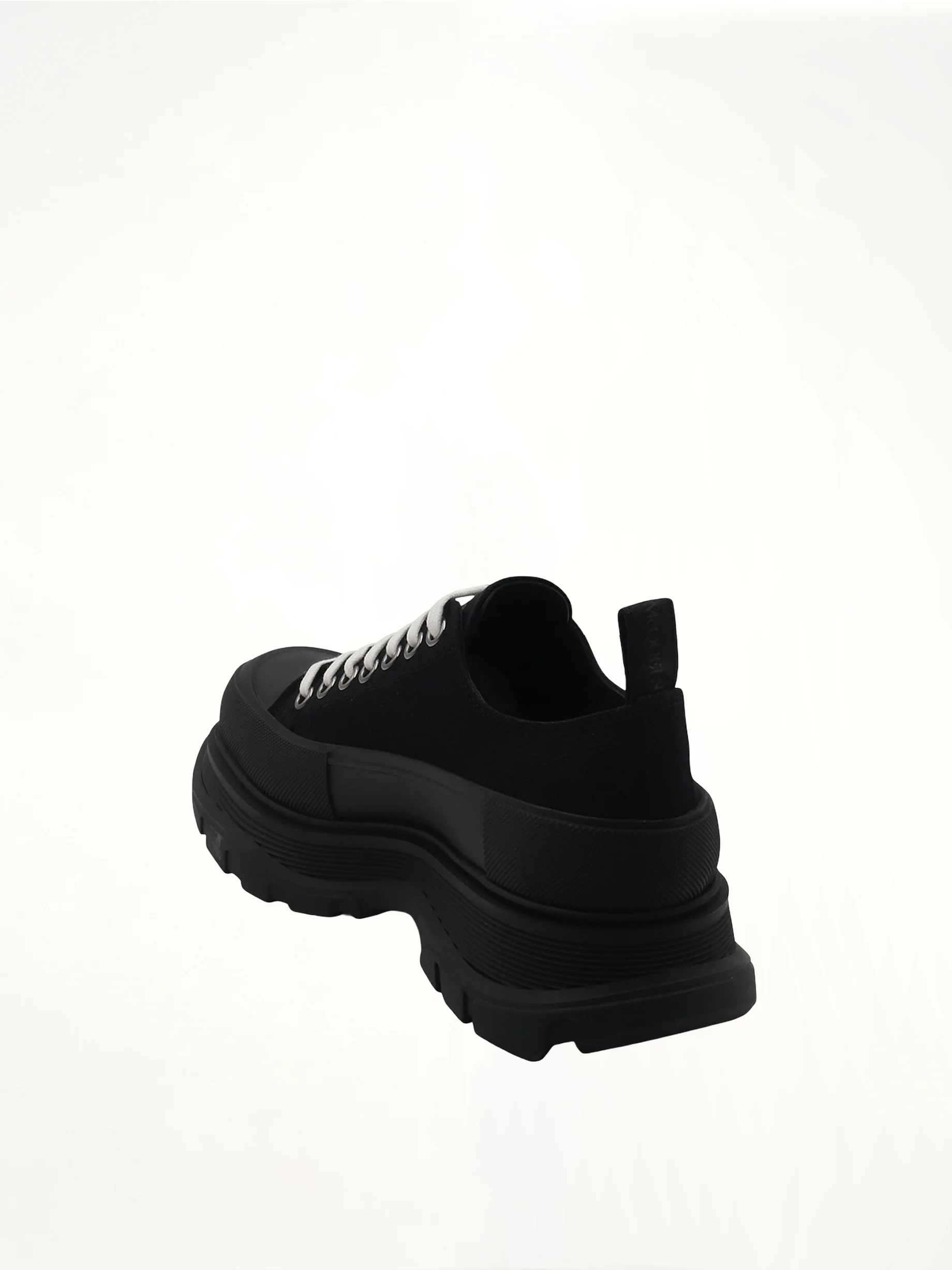 Tread Slick Canvas Lace-Up Shoes in Black - Image 3