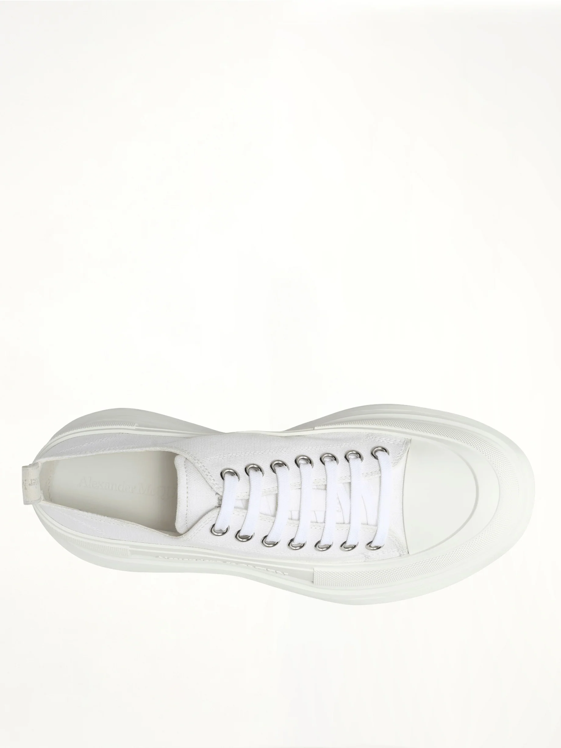 Tread Slick Canvas Lace-Up Shoes in White - Image 3