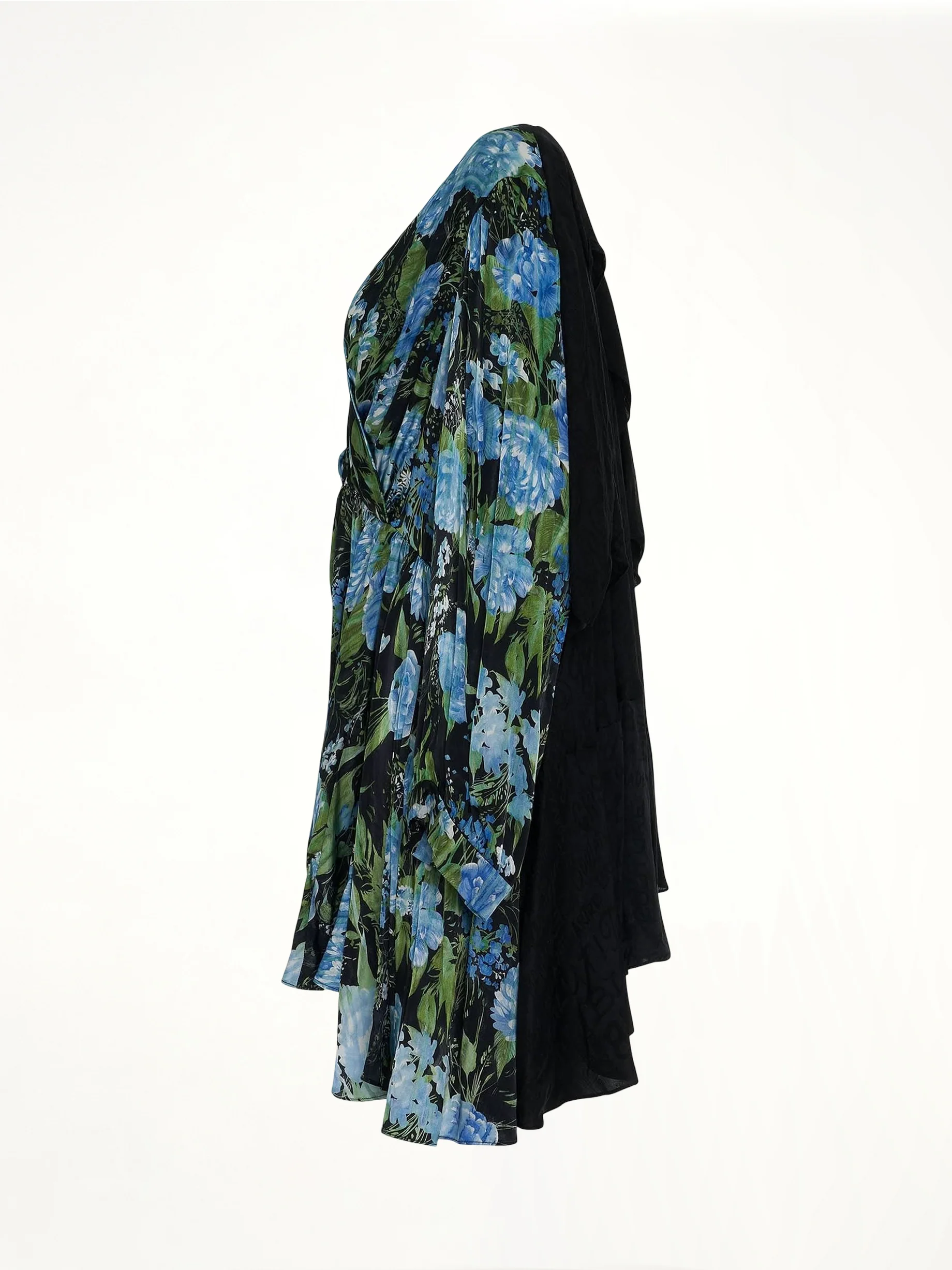 Wrap Baby Doll Dress in Blue - Image 3